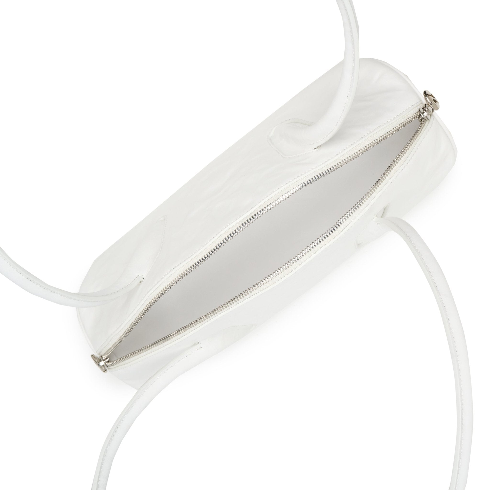 LOST IN ECHO Large Dumpling Bowling Ball Underarm Bag In White | MADAX