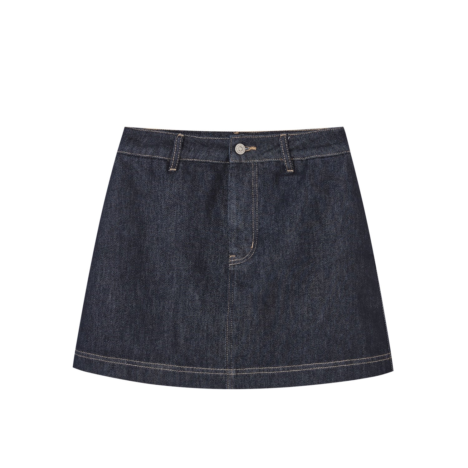SOMESOWE Layered Loose Denim Skirt In Dark Blue | MADAX