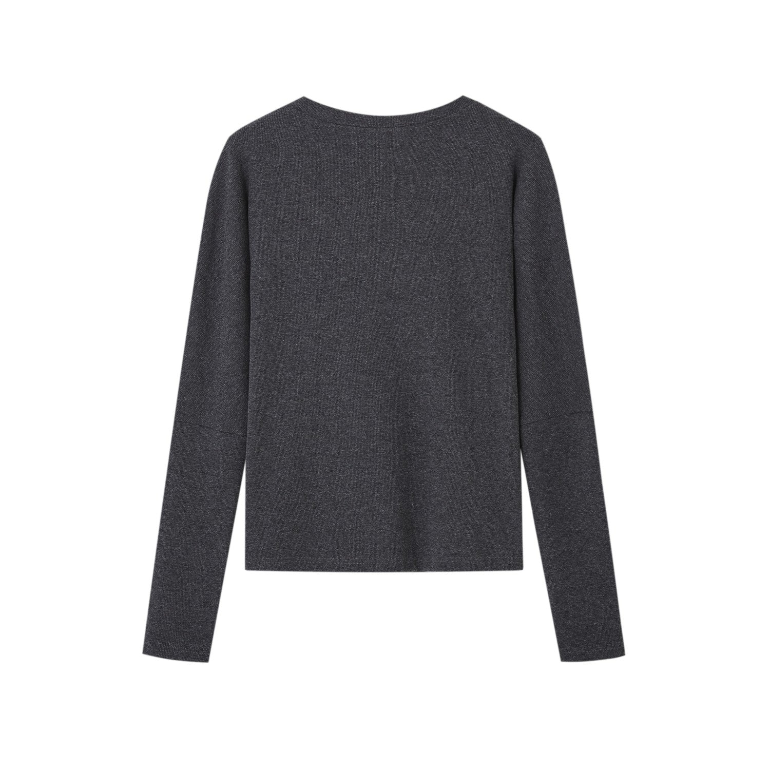 SOMESOWE Lazy Style Bat Sleeve V - neck Top In Dark Gray | MADAX