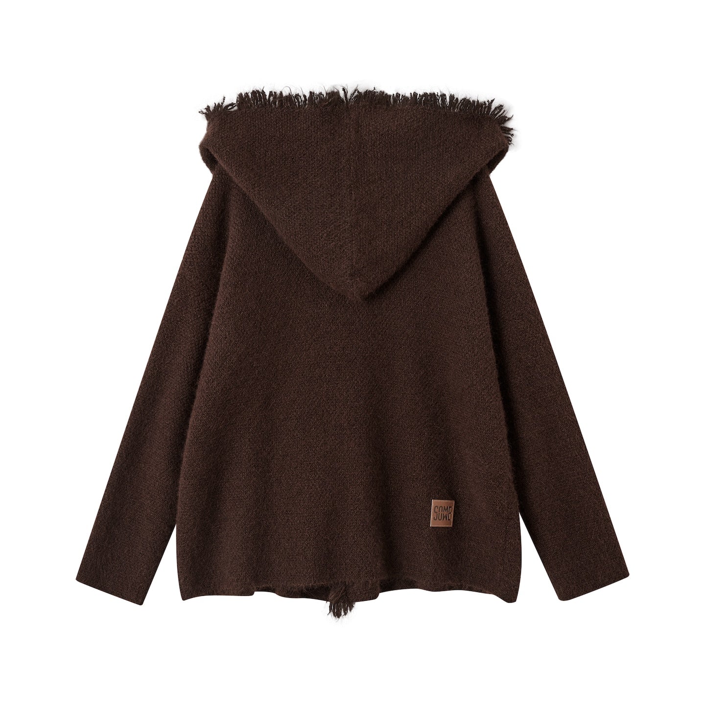 SOMESOWE Lazy Style Tassel Hooded Cardigan In Brown | MADAX