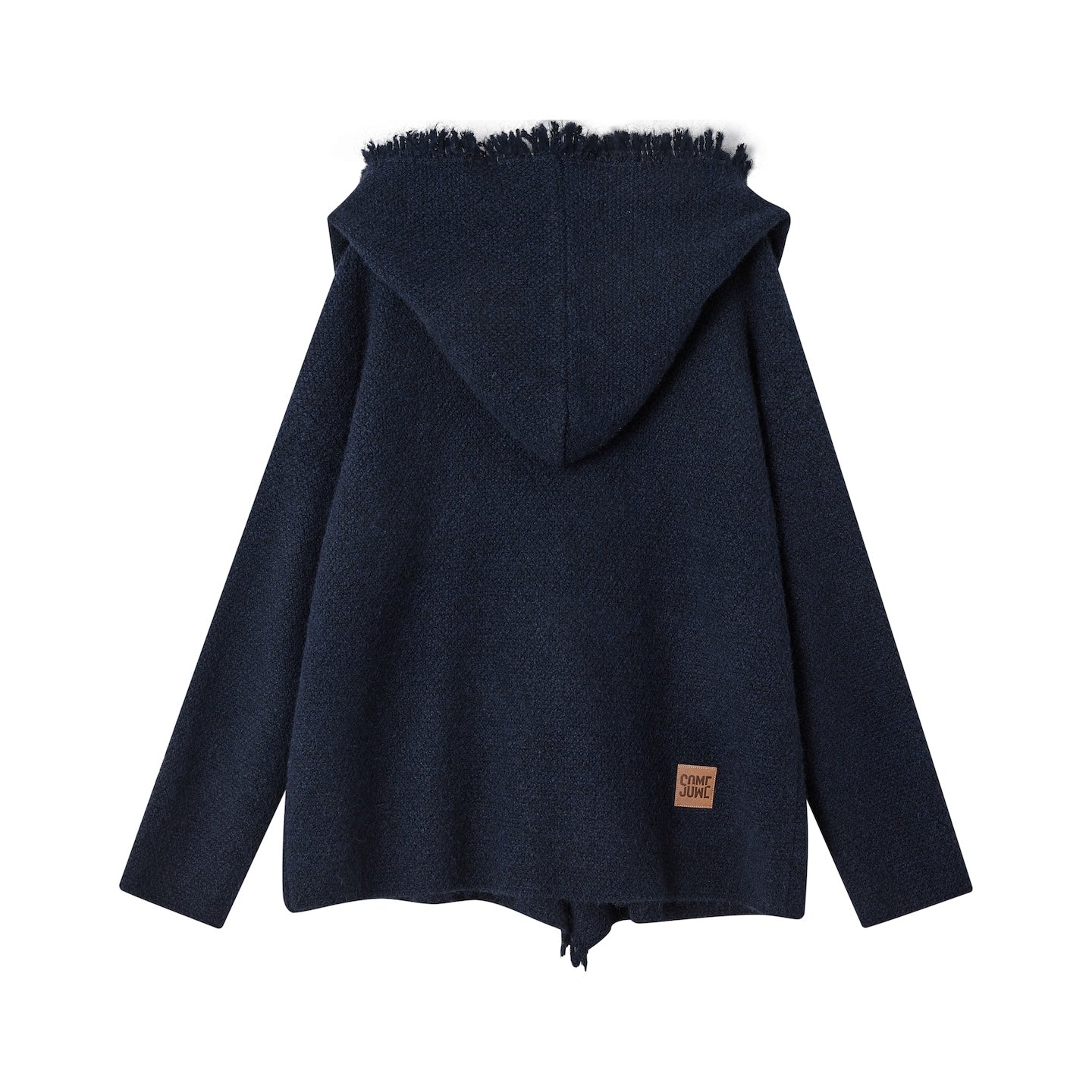 SOMESOWE Lazy Style Tassel Hooded Cardigan In Navy Blue | MADAX