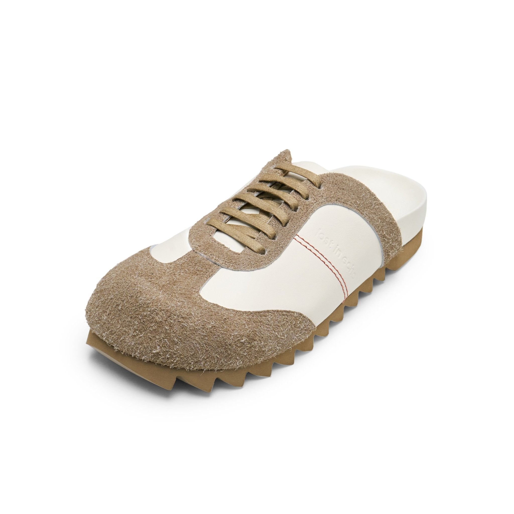 LOST IN ECHO Leisure German Training Bun Head Birkenstock Slippers In Gray Green | MADAX