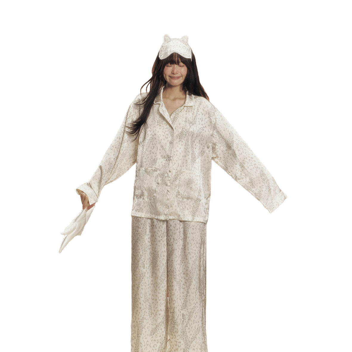 CHAOSCHAOS Leopard print Cat Ear Lace Eye Mask Leopard Print | MADAX