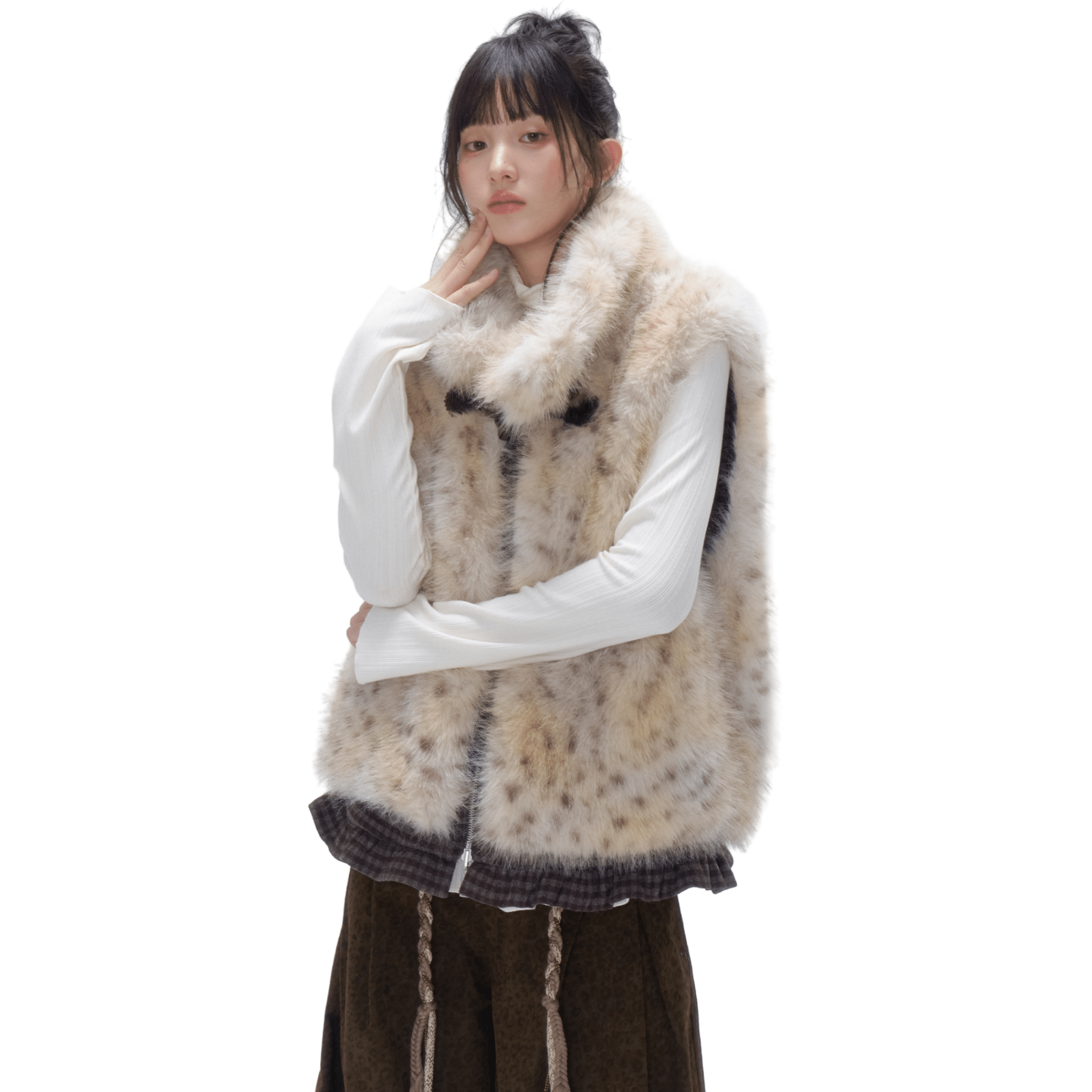 CHAOSCHAOS Leopard Print Reversible Vest | MADAX