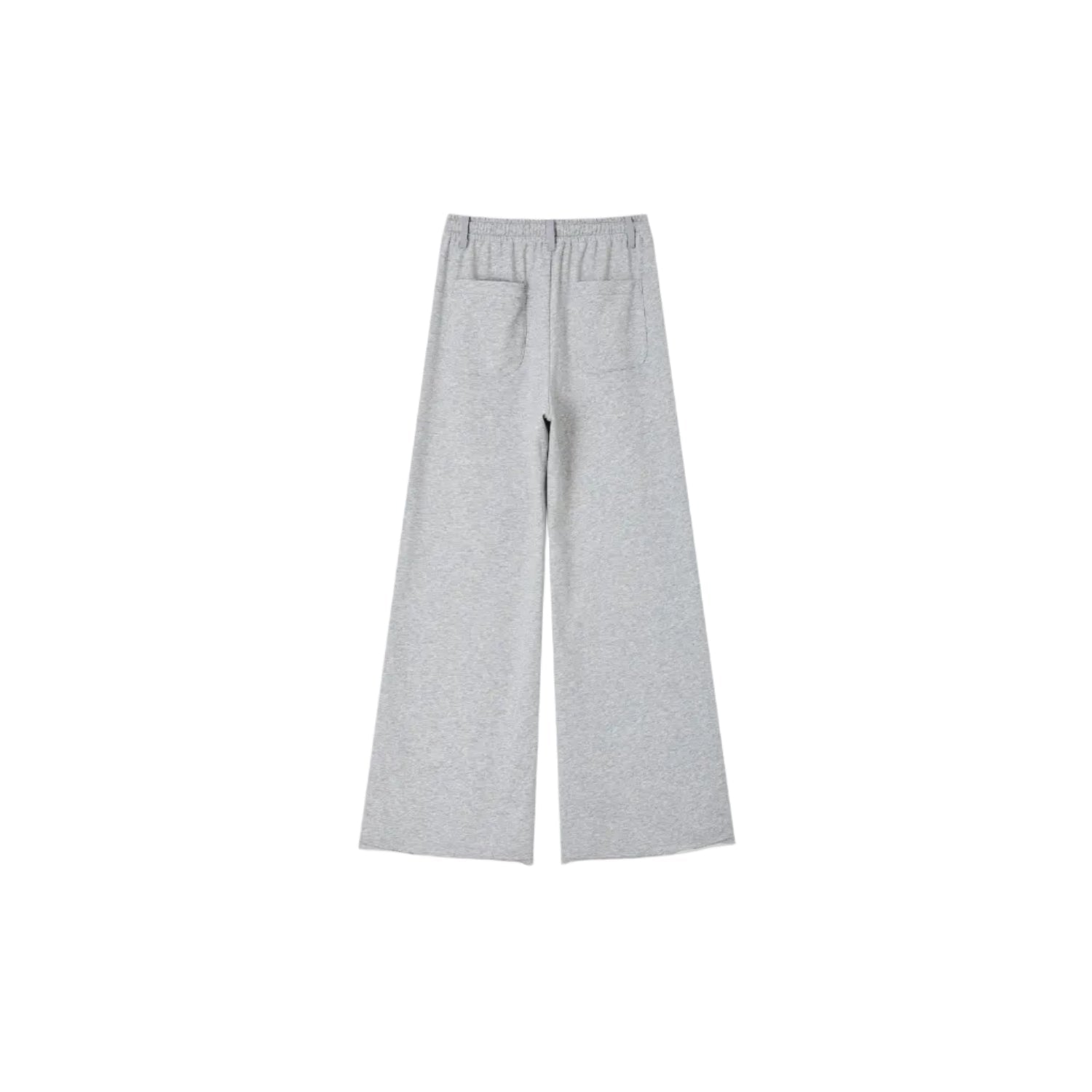 Letter Print Casual Wide-Leg Pants in Gray | MADAX