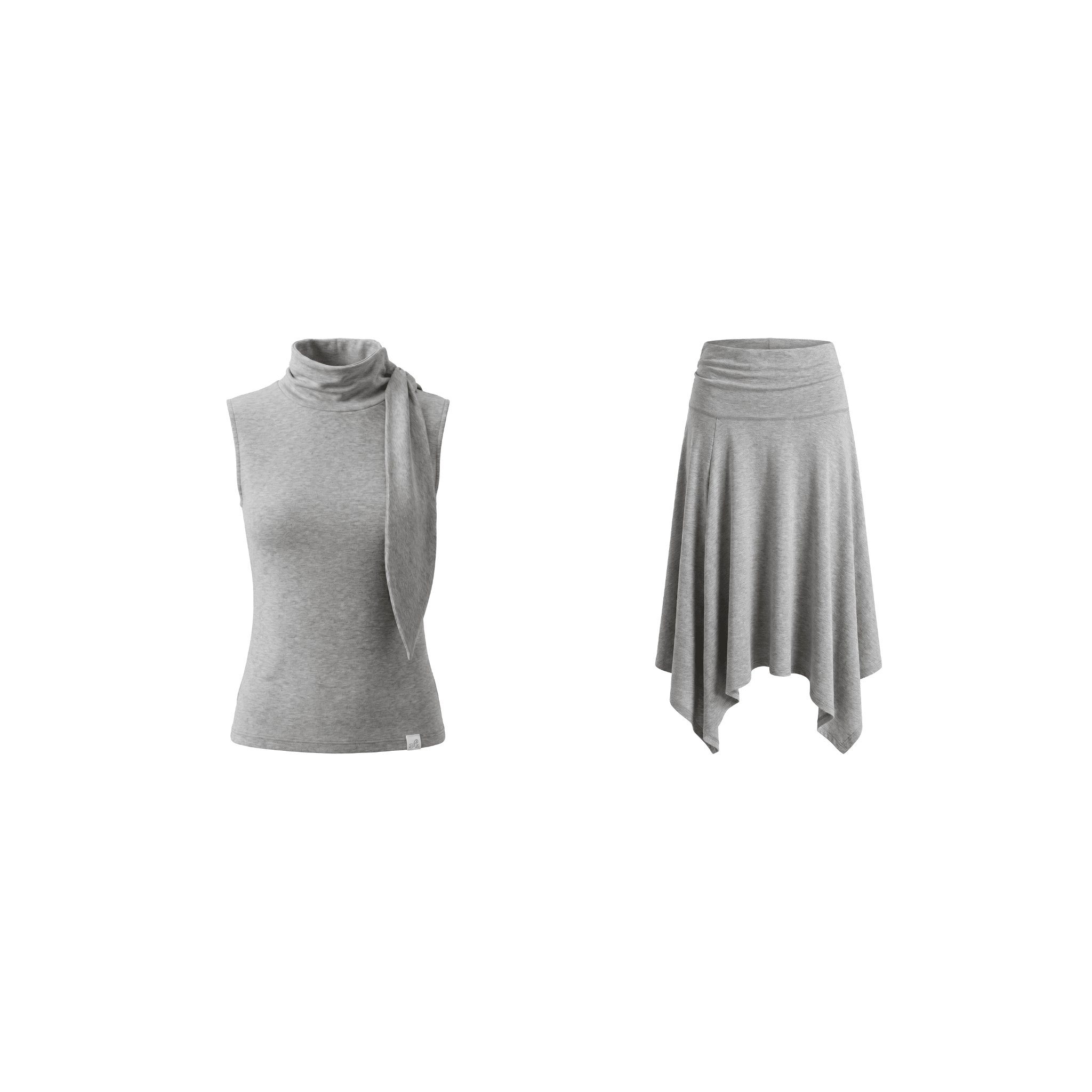 SOMESOWE Light Gray Loose - fitting Irregularly Draped Suit | MADAX