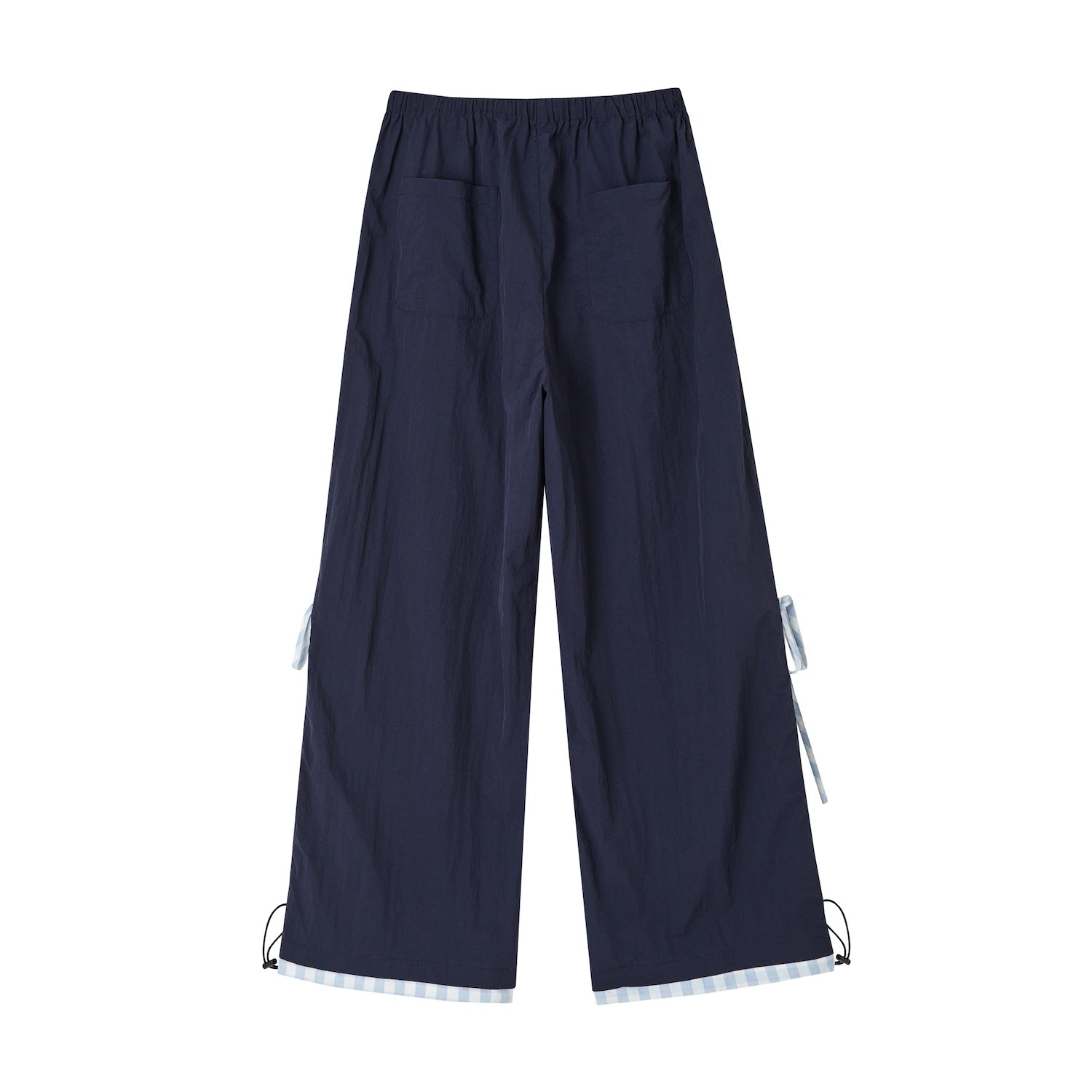 SOMESOWE Lightweight Design Pants In Navy Blue | MADAX