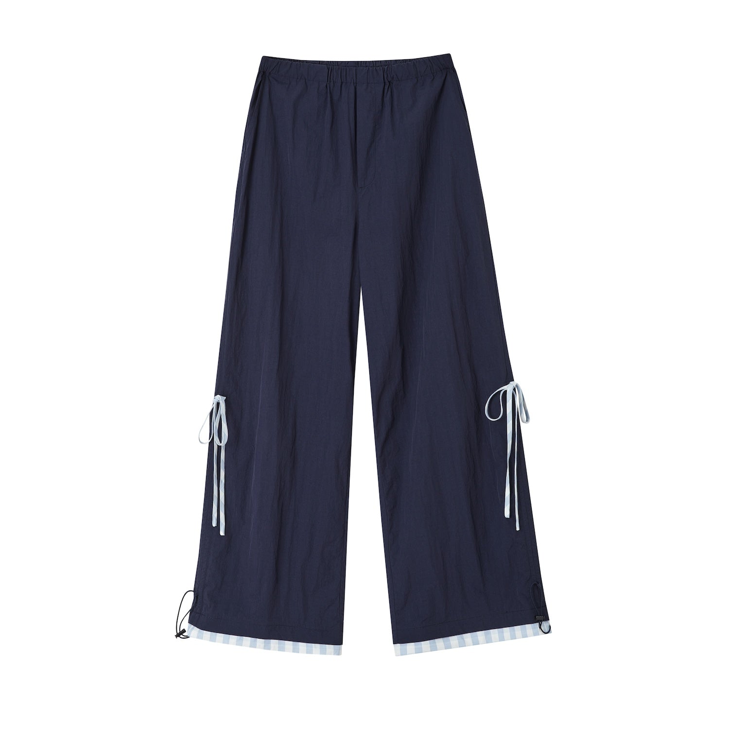 SOMESOWE Lightweight Design Pants In Navy Blue | MADAX