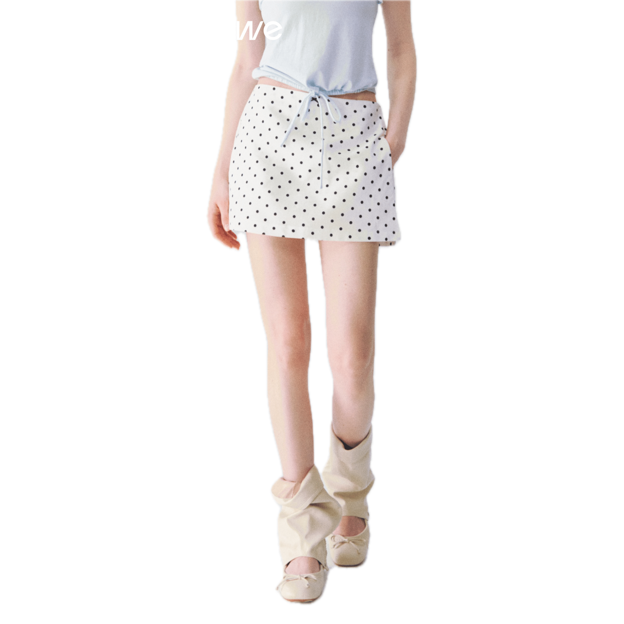SOMESOWE Linen A-line Mini Skirt in White | MADAX