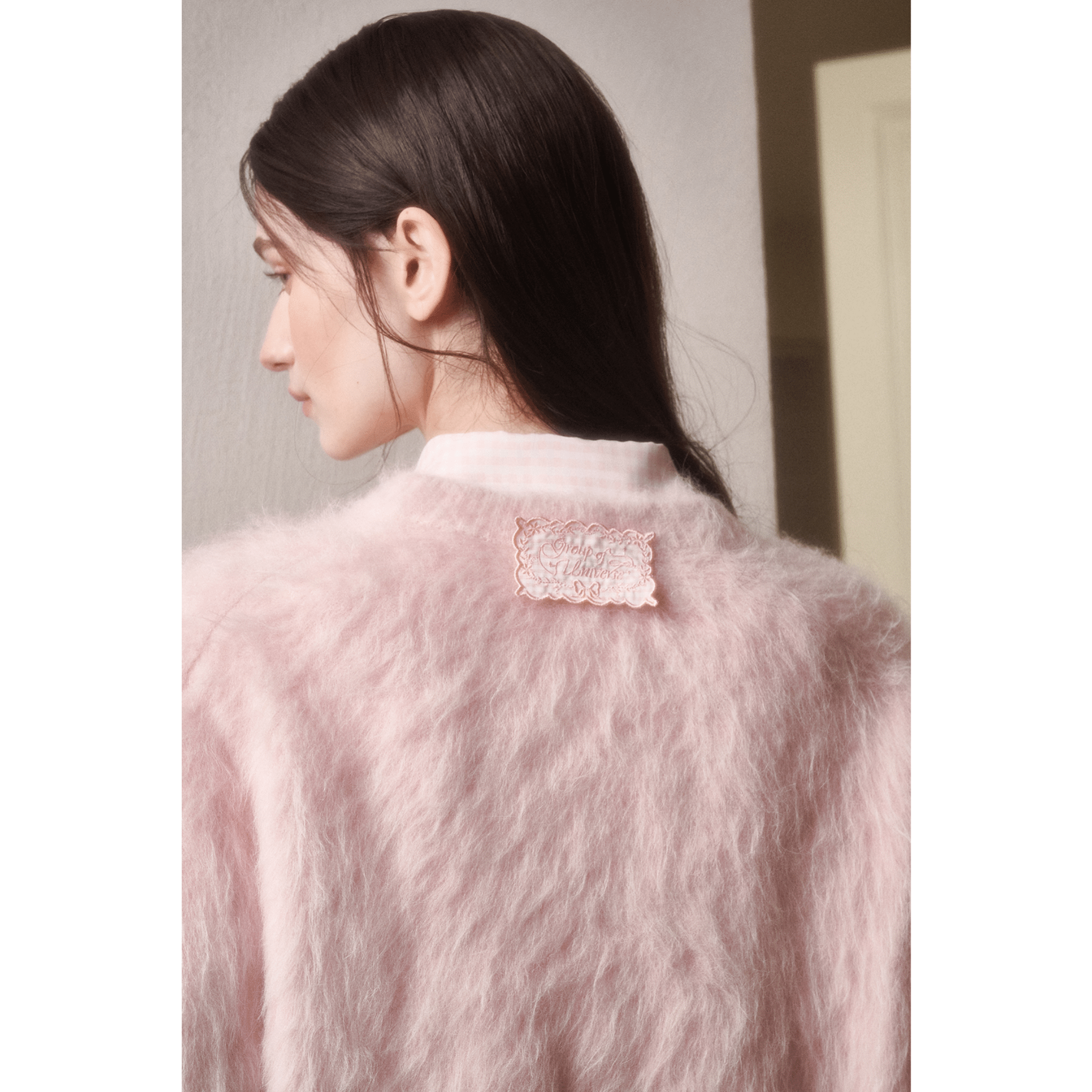 Group of Universe “Little Lamb” Crew Neck Sweater in Pink | MADAX