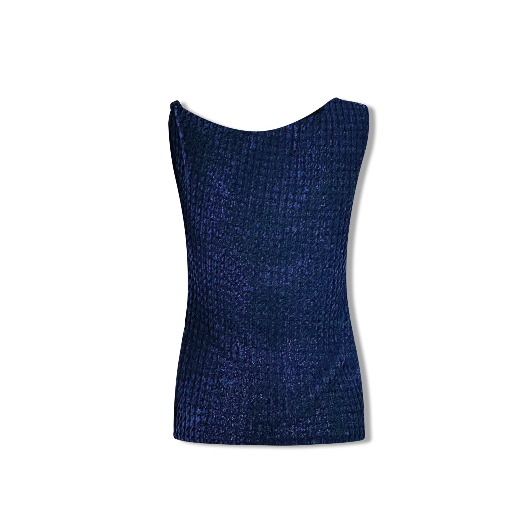 AIMME SPARROW Logo Knit Top In Navy | MADAX