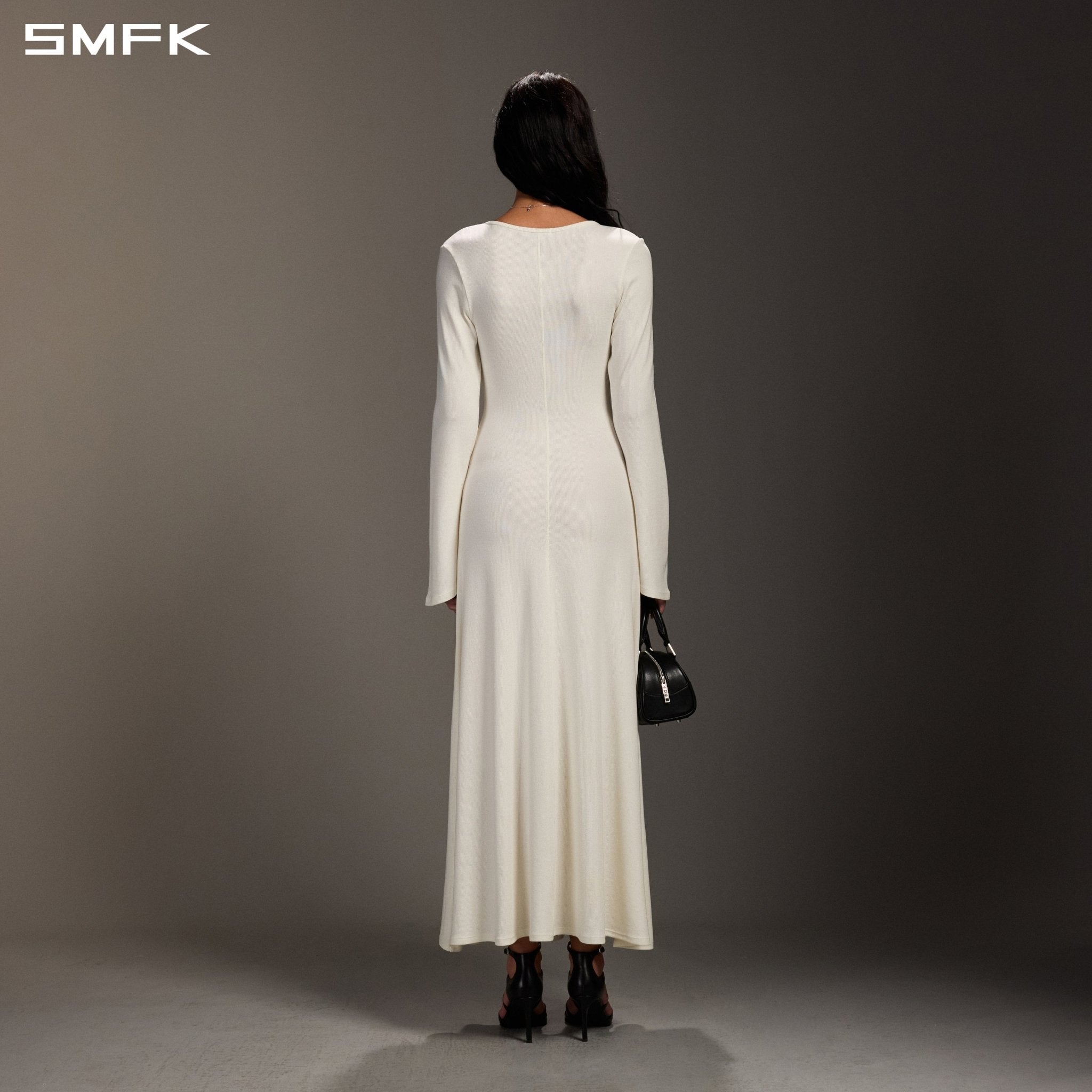 SMFK Long-Sleeved White Dress | MADAX
