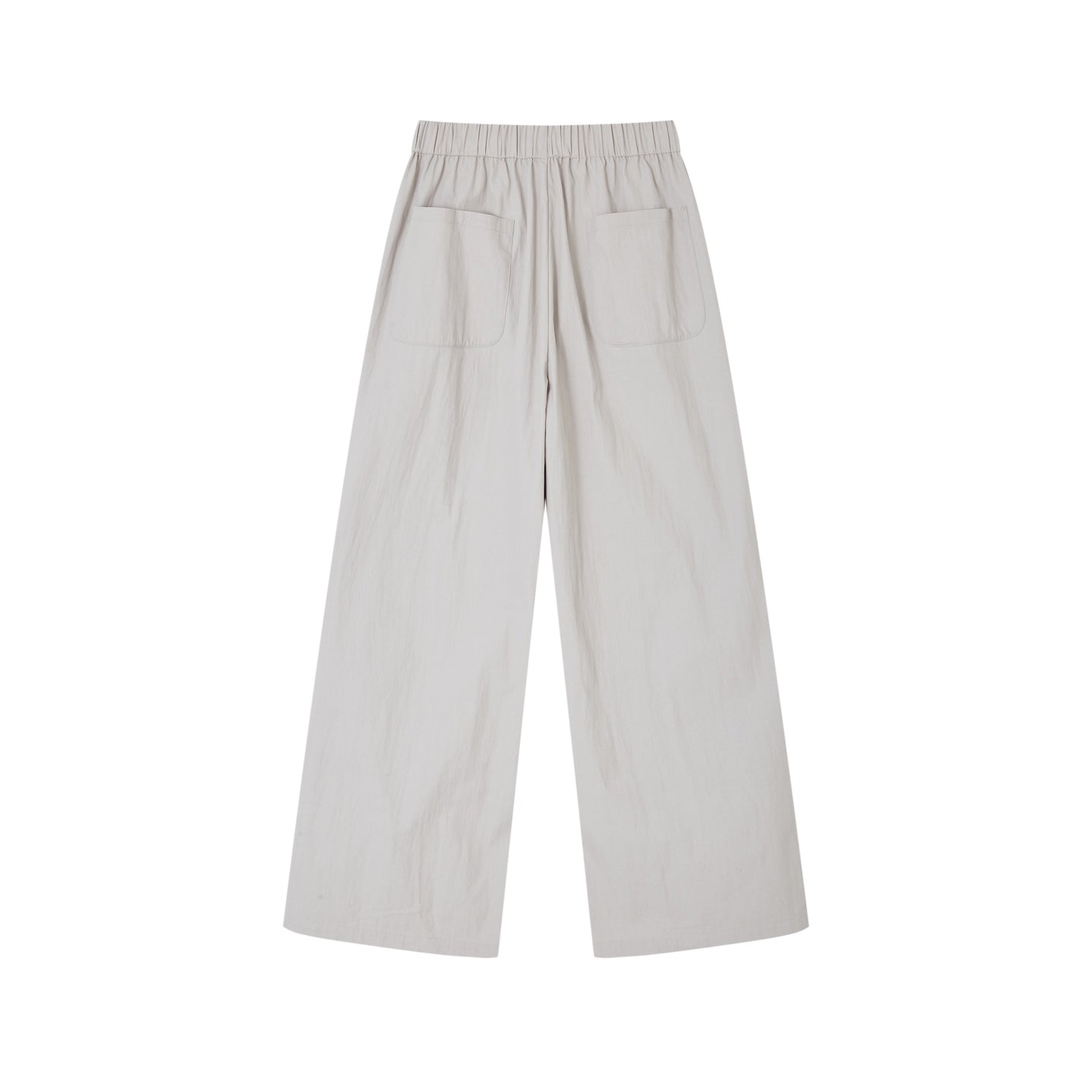 SOMESOWE Loose Casual Wide - leg Scimitar Pants In Light Gray | MADAX