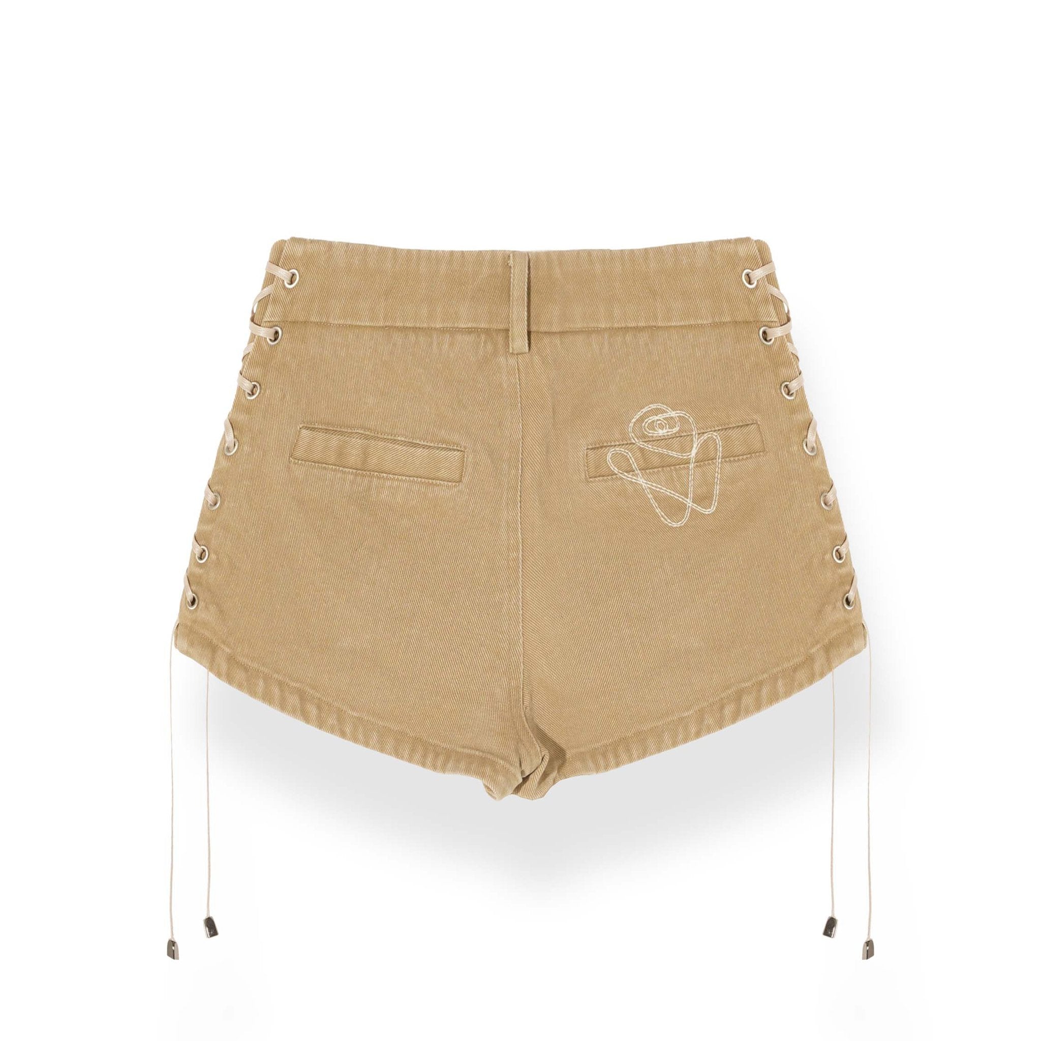 NAWS Low - Rise Strappy Super Short Pants Brown | MADA IN CHINA