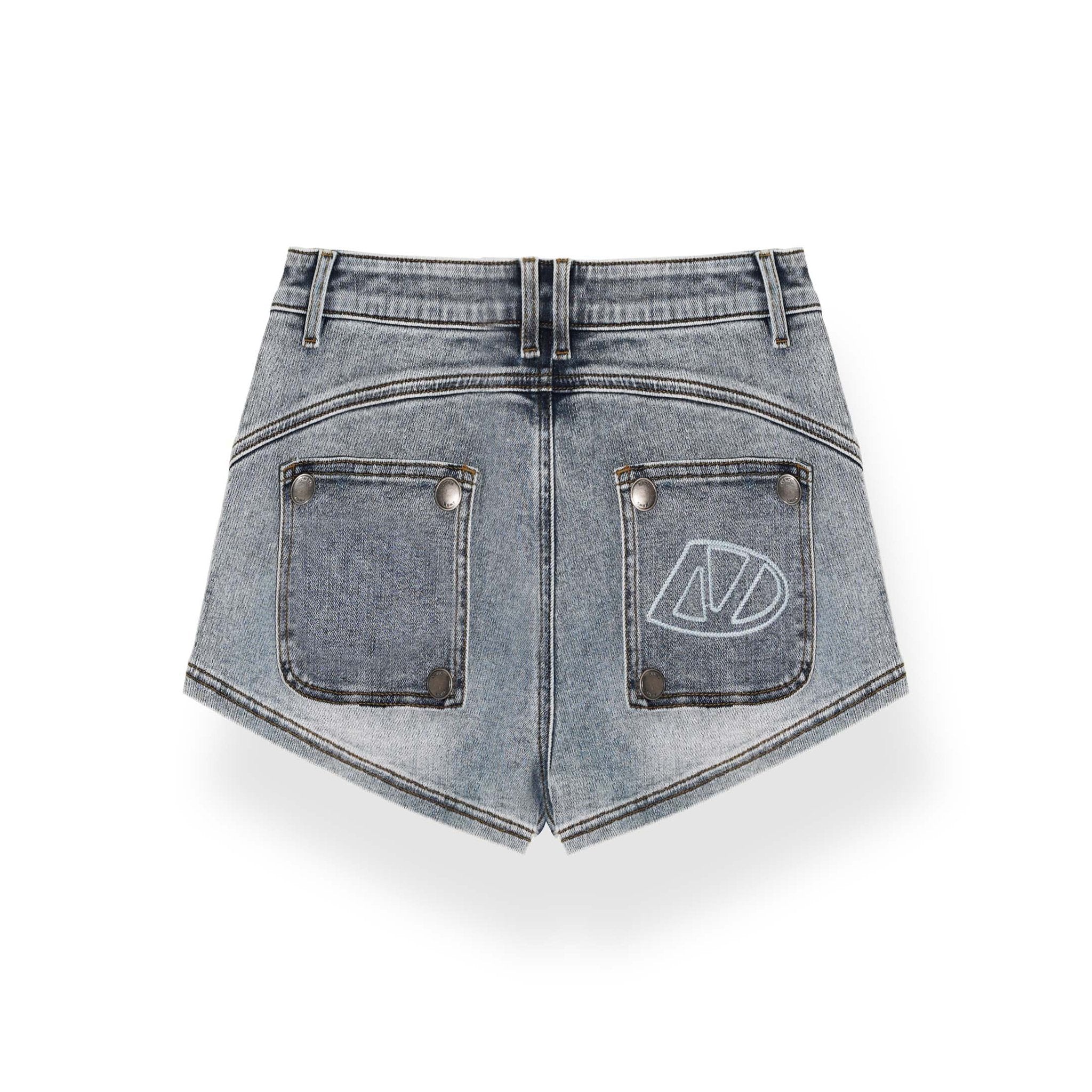 NAWS Low Rise Stretch Denim Shorts Blue | MADA IN CHINA