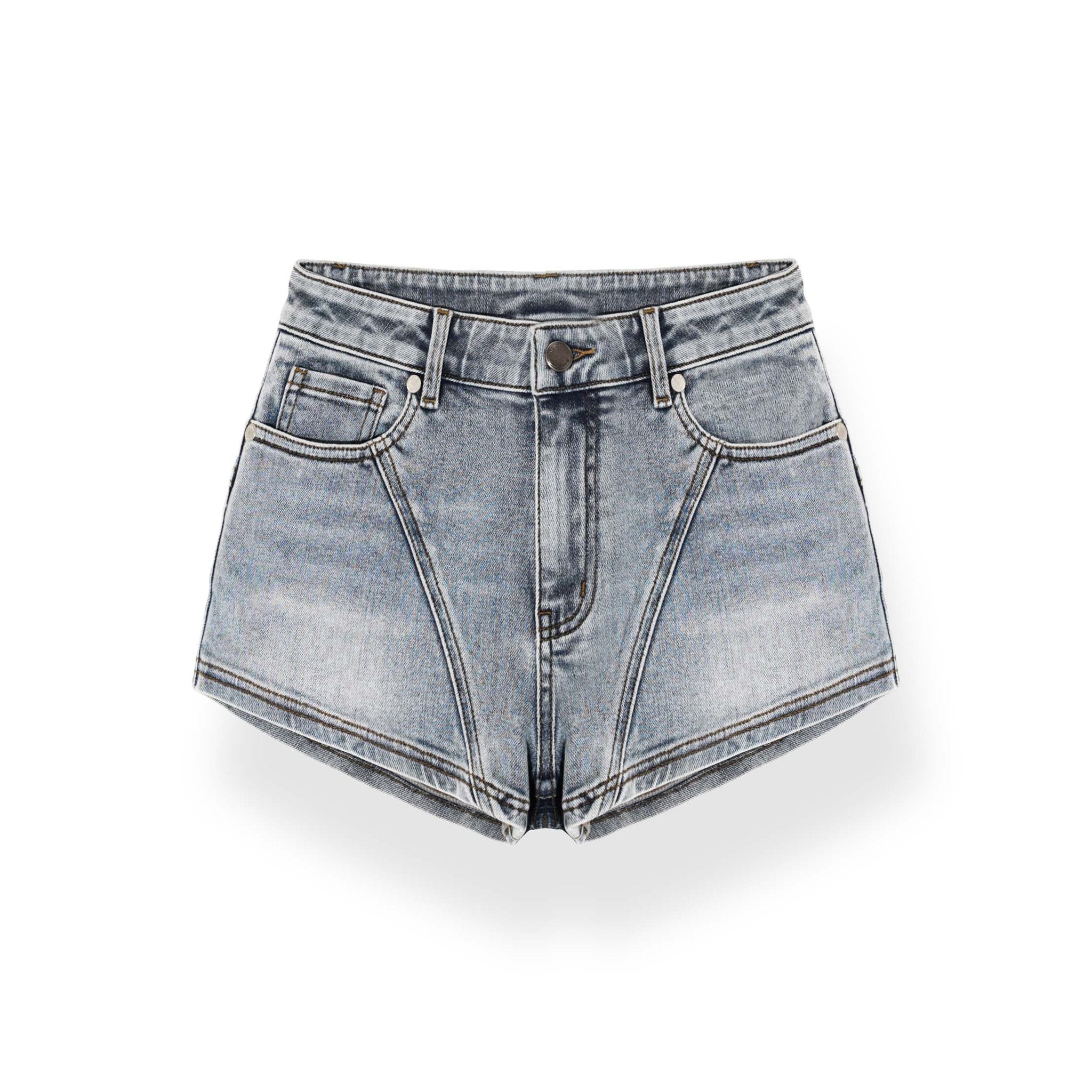 NAWS Low Rise Stretch Denim Shorts Blue | MADA IN CHINA