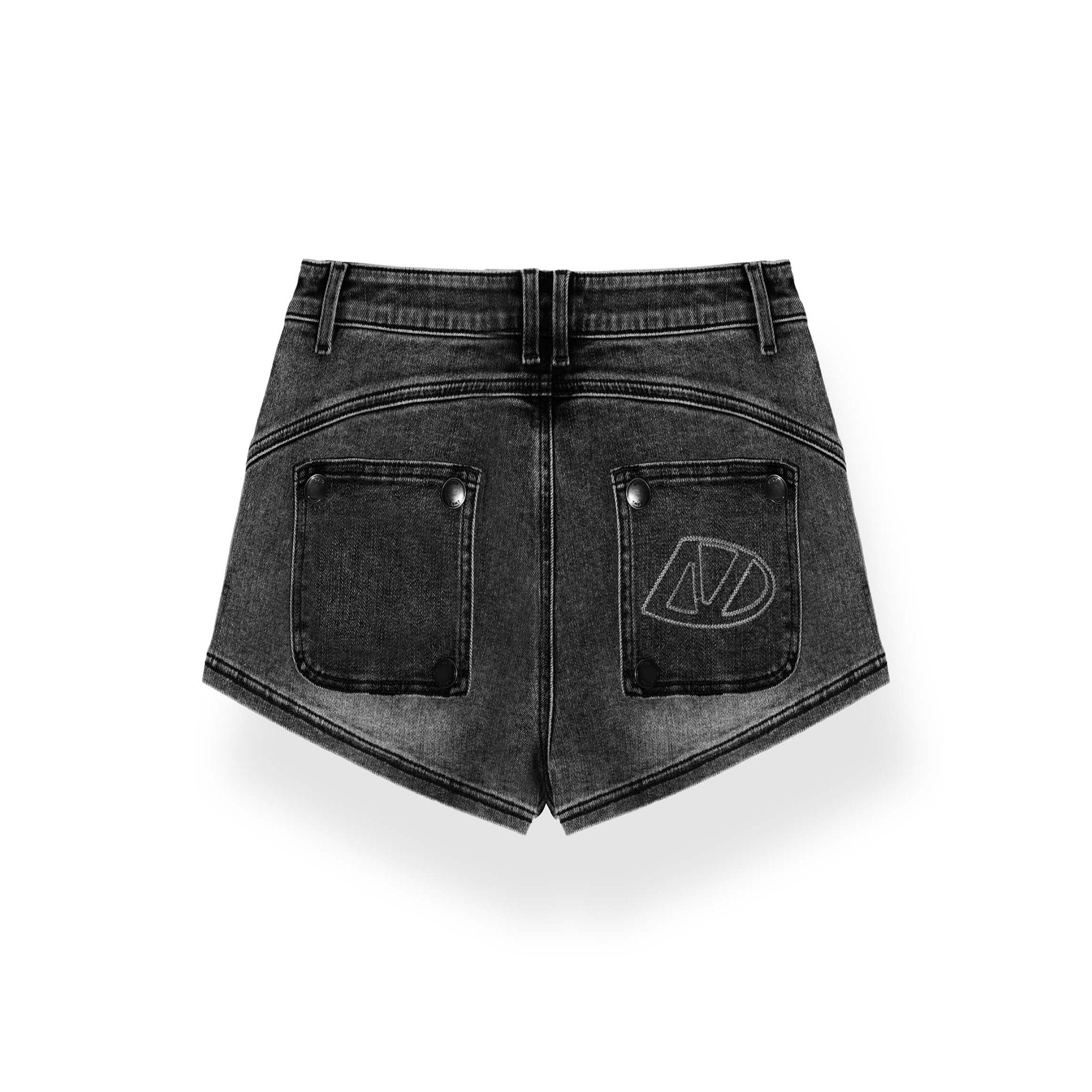 NAWS Low Rise Stretch Denim Shorts Gray | MADA IN CHINA