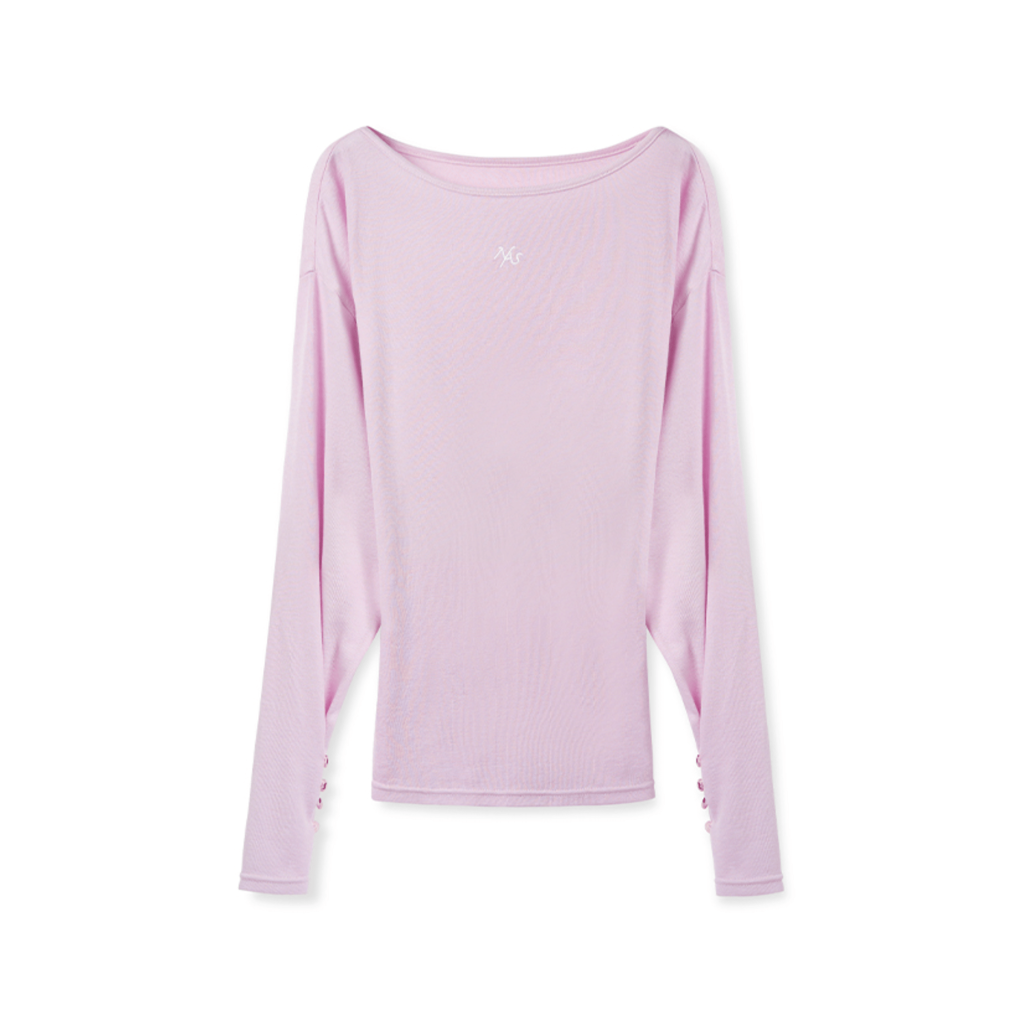 NAWS Luce Long - sleeved TEE in Soft Mist Pink | MADAX
