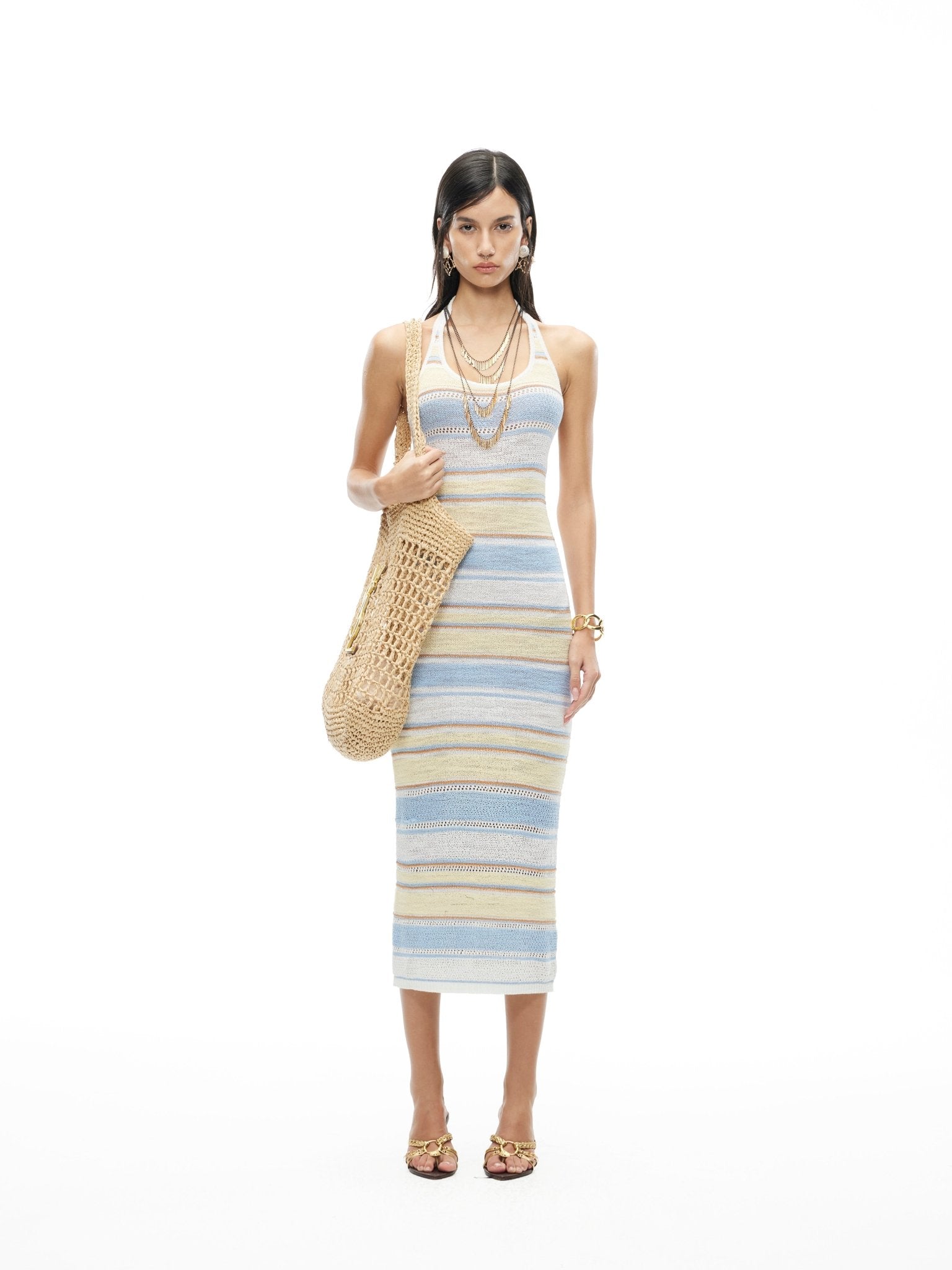 NAWS Malfi dress in Beige | MADAX