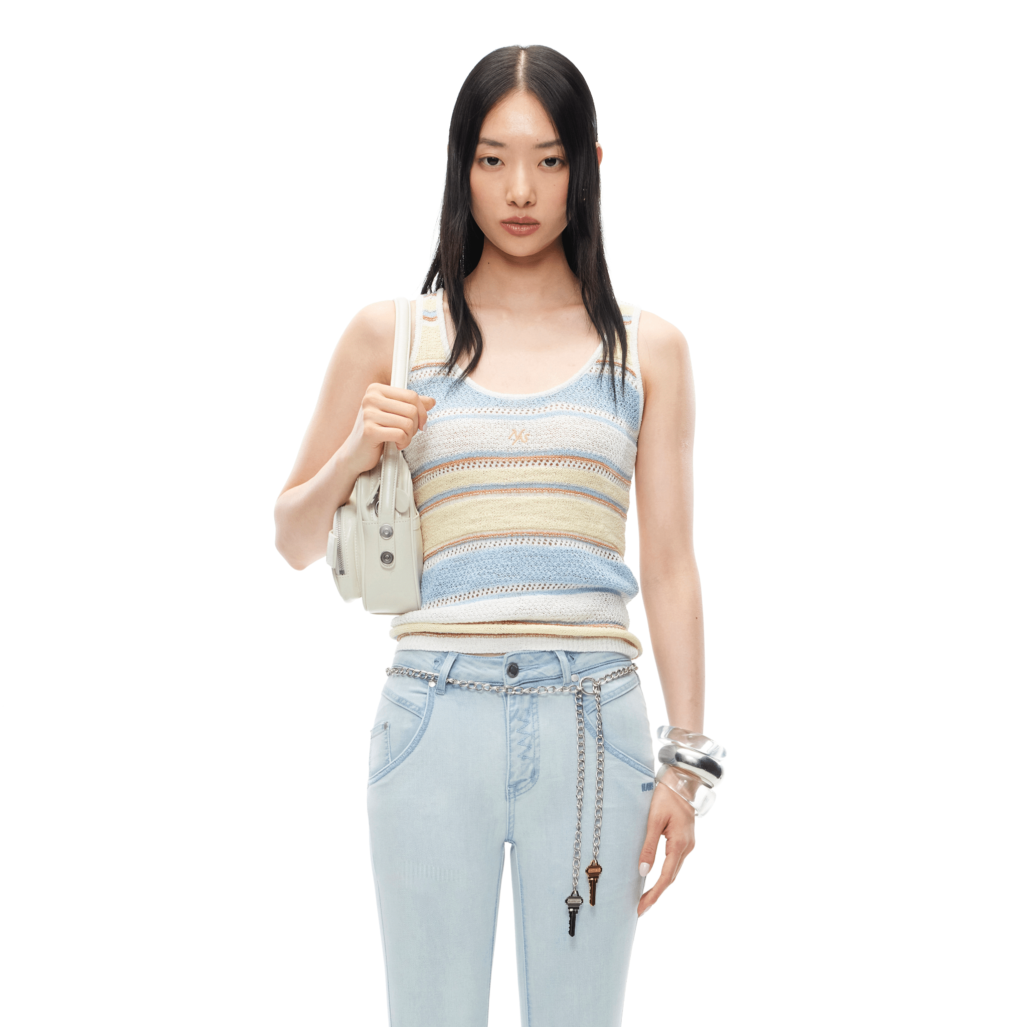 NAWS Malfi Knit Camisole in Beige | MADAX