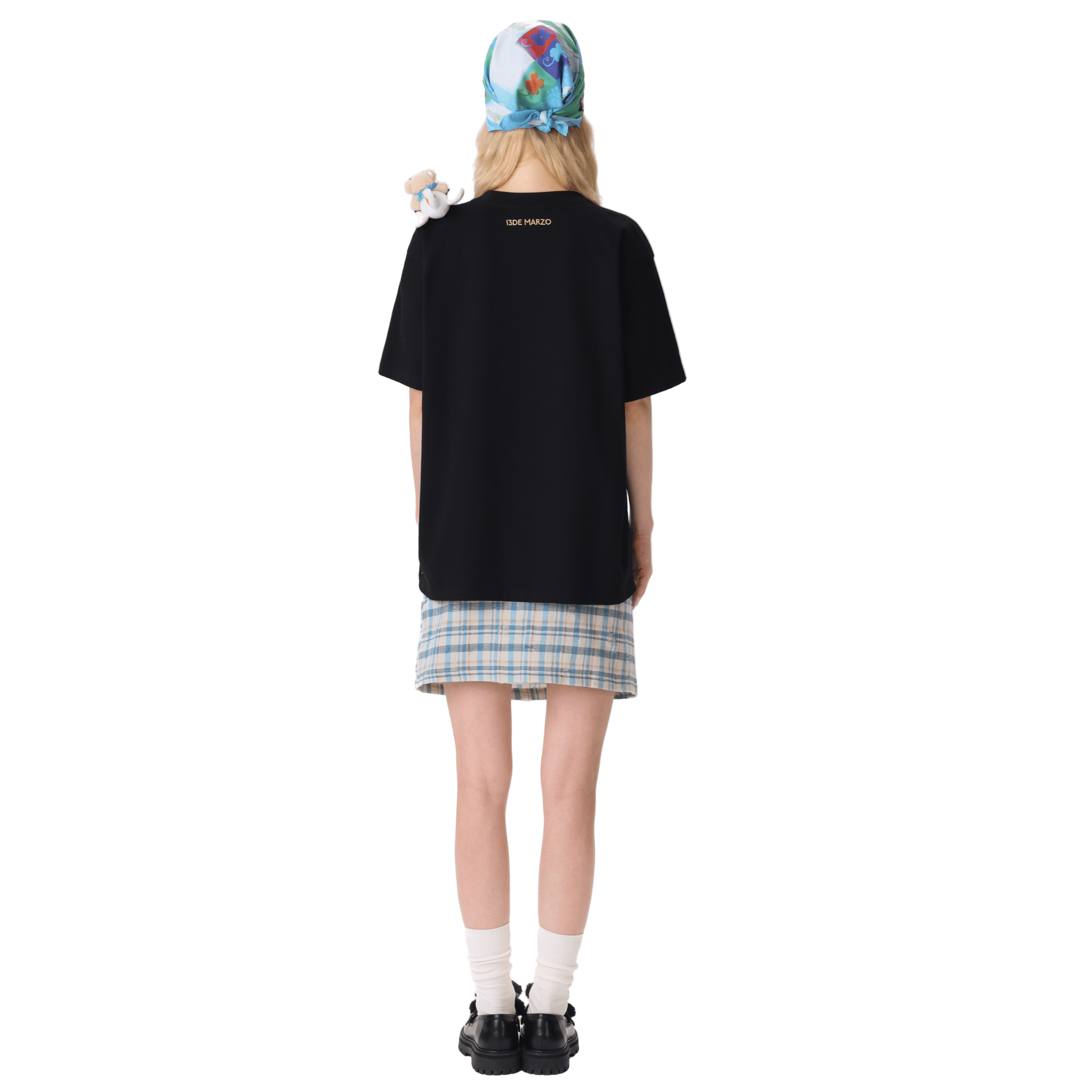 13DE MARZO Map Illustration T-shirt in Black | MADAX