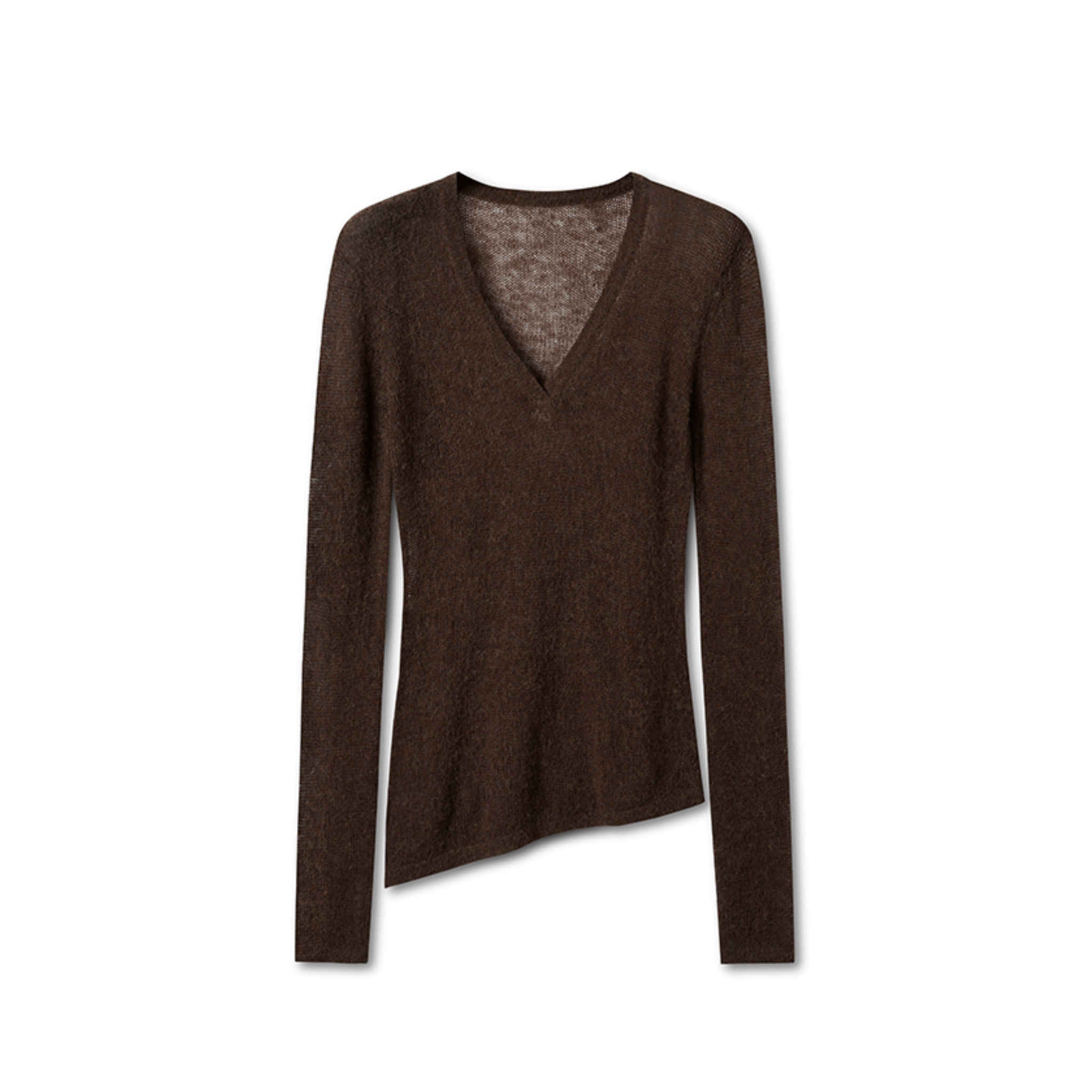 NAWS Megan V - neck Sweater in Brown | MADAX