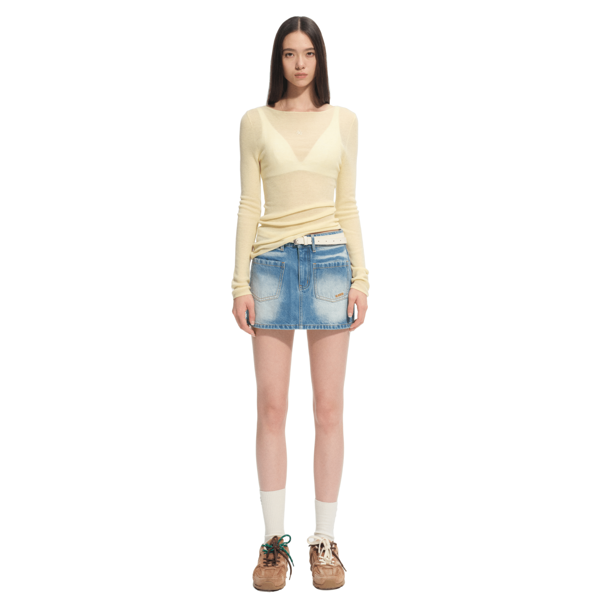 NAWS Meghan Crewneck Sweater in Yellow | MADAX