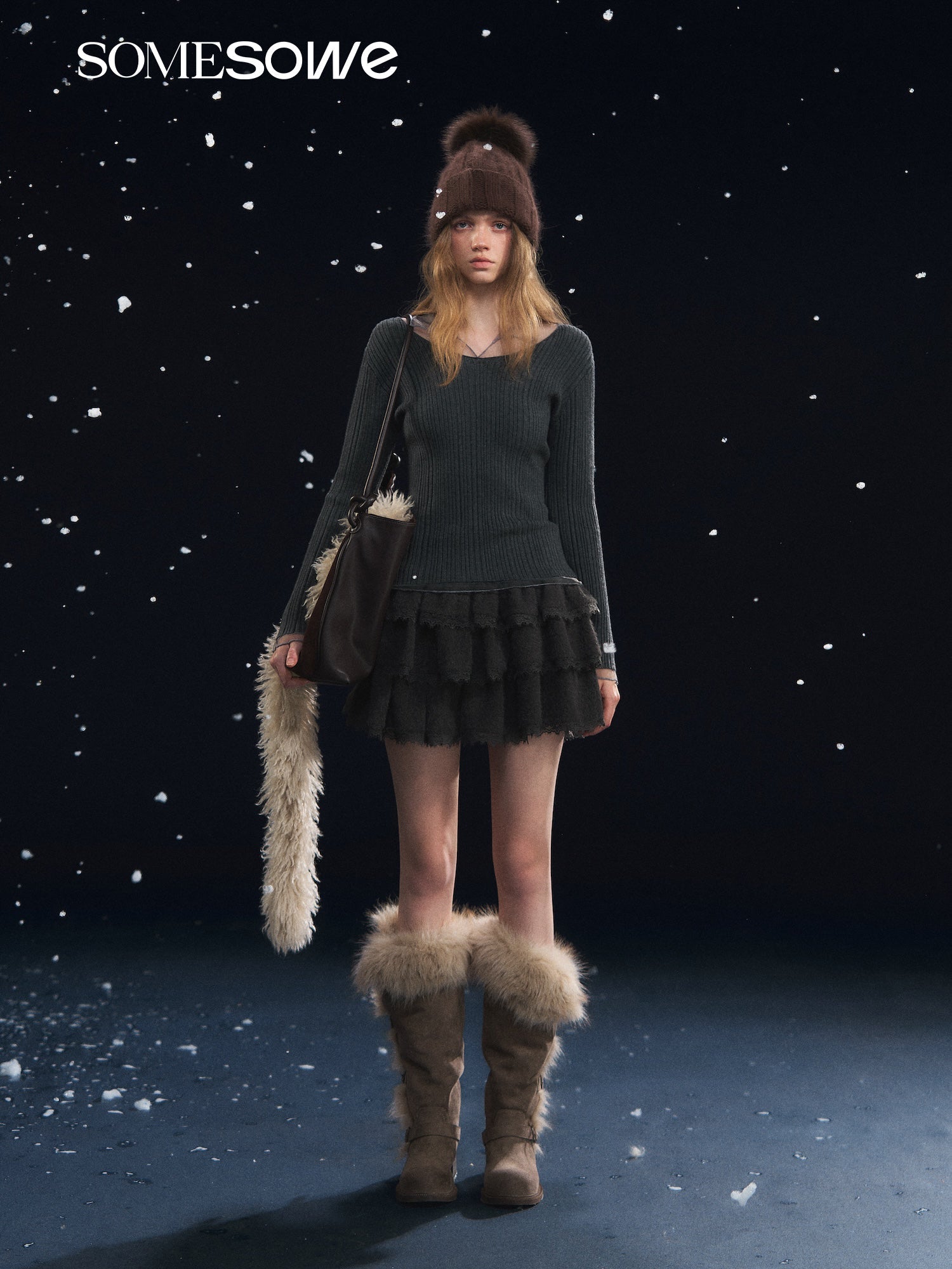 SOMESOWE Mesh Panel High - Elastic Base Layer Top In Grey | MADAX