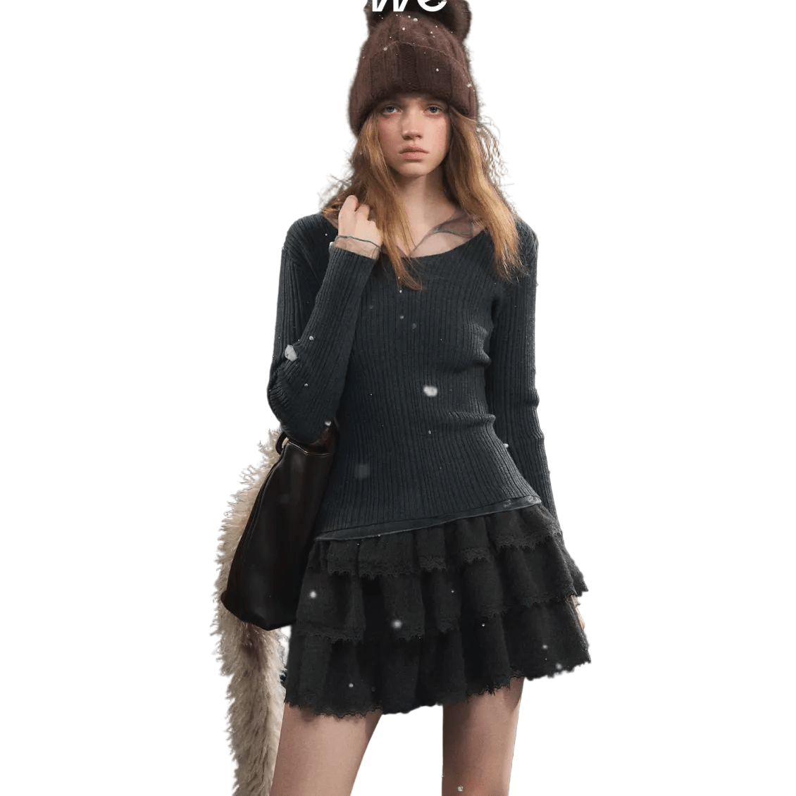 SOMESOWE Mesh Panel High - Elastic Base Layer Top In Grey | MADAX