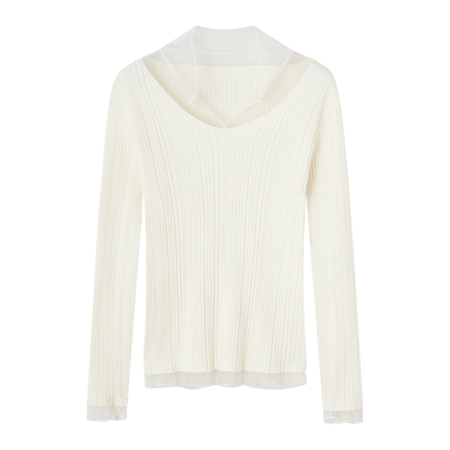 SOMESOWE Mesh Panel High - Elastic Base Layer Top In White | MADAX