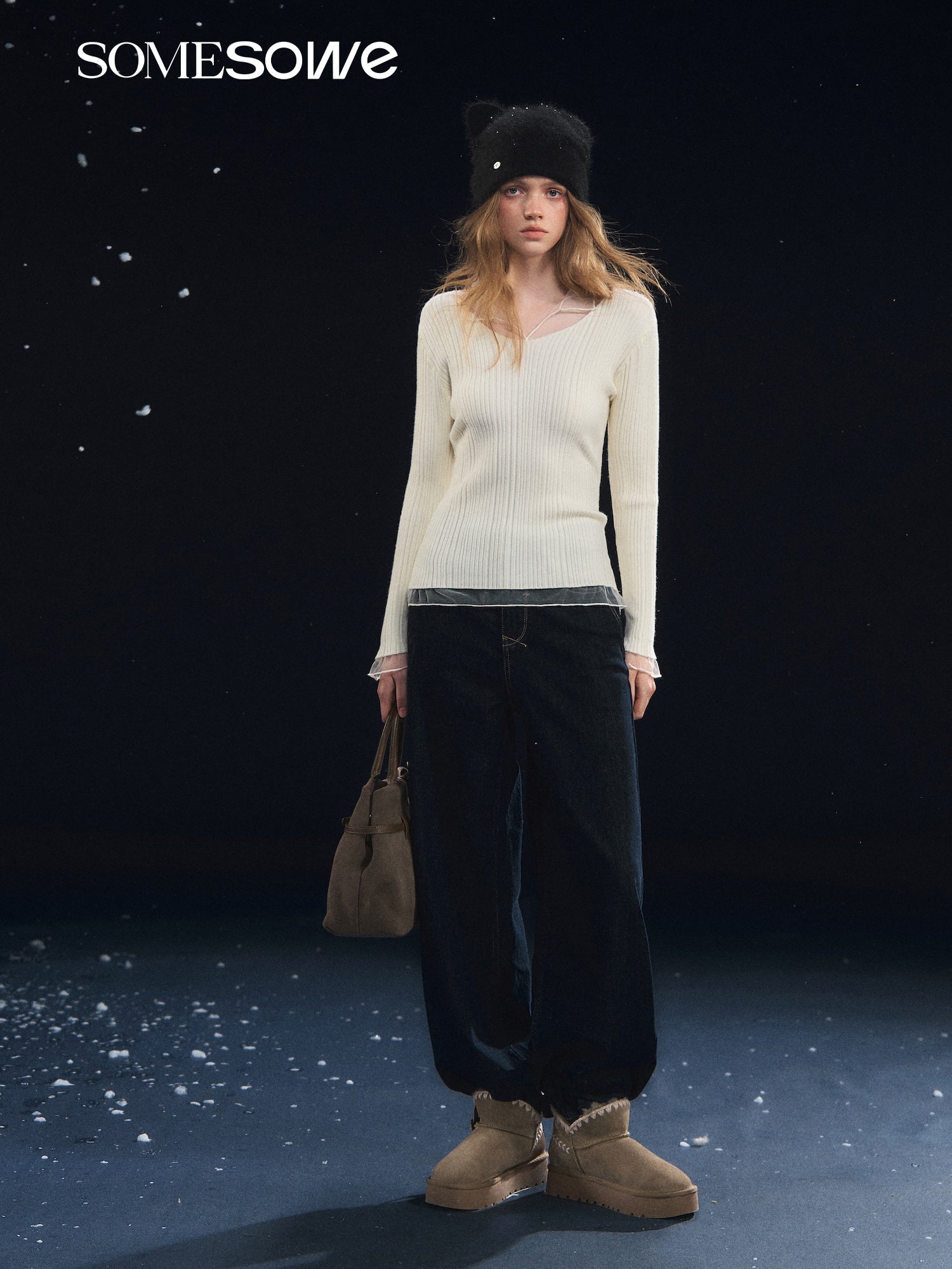 SOMESOWE Mesh Panel High - Elastic Base Layer Top In White | MADAX