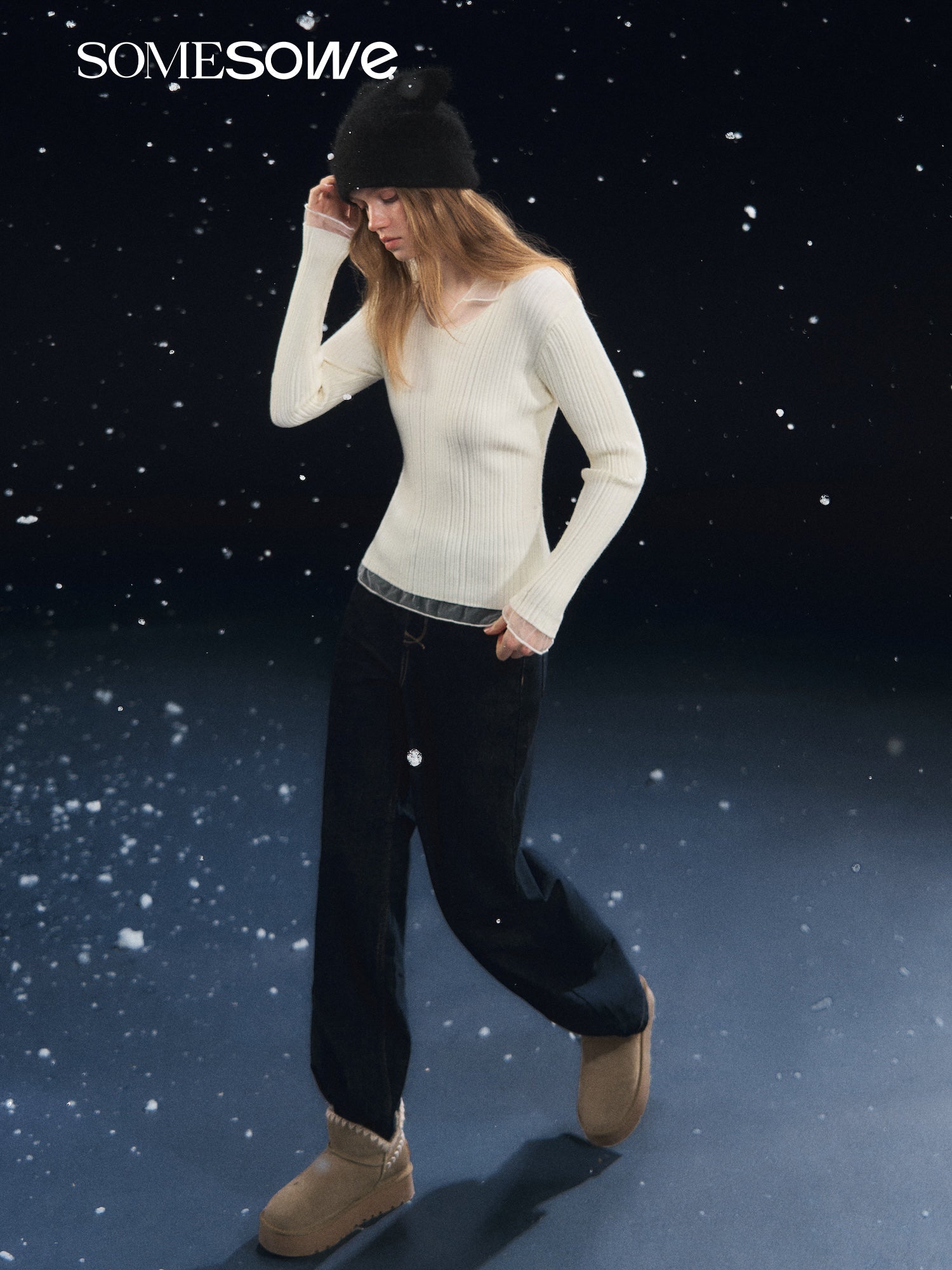 SOMESOWE Mesh Panel High - Elastic Base Layer Top In White | MADAX