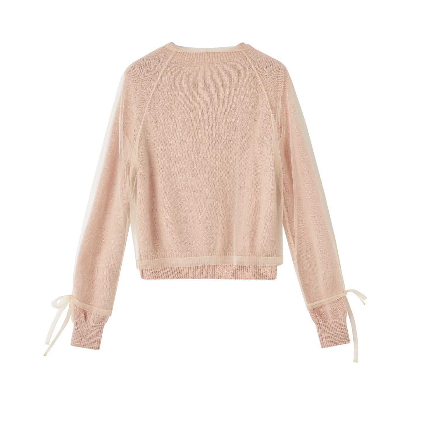 SOMESOWE Mesh Two - piece Sweater Cardigan In Pink | MADAX