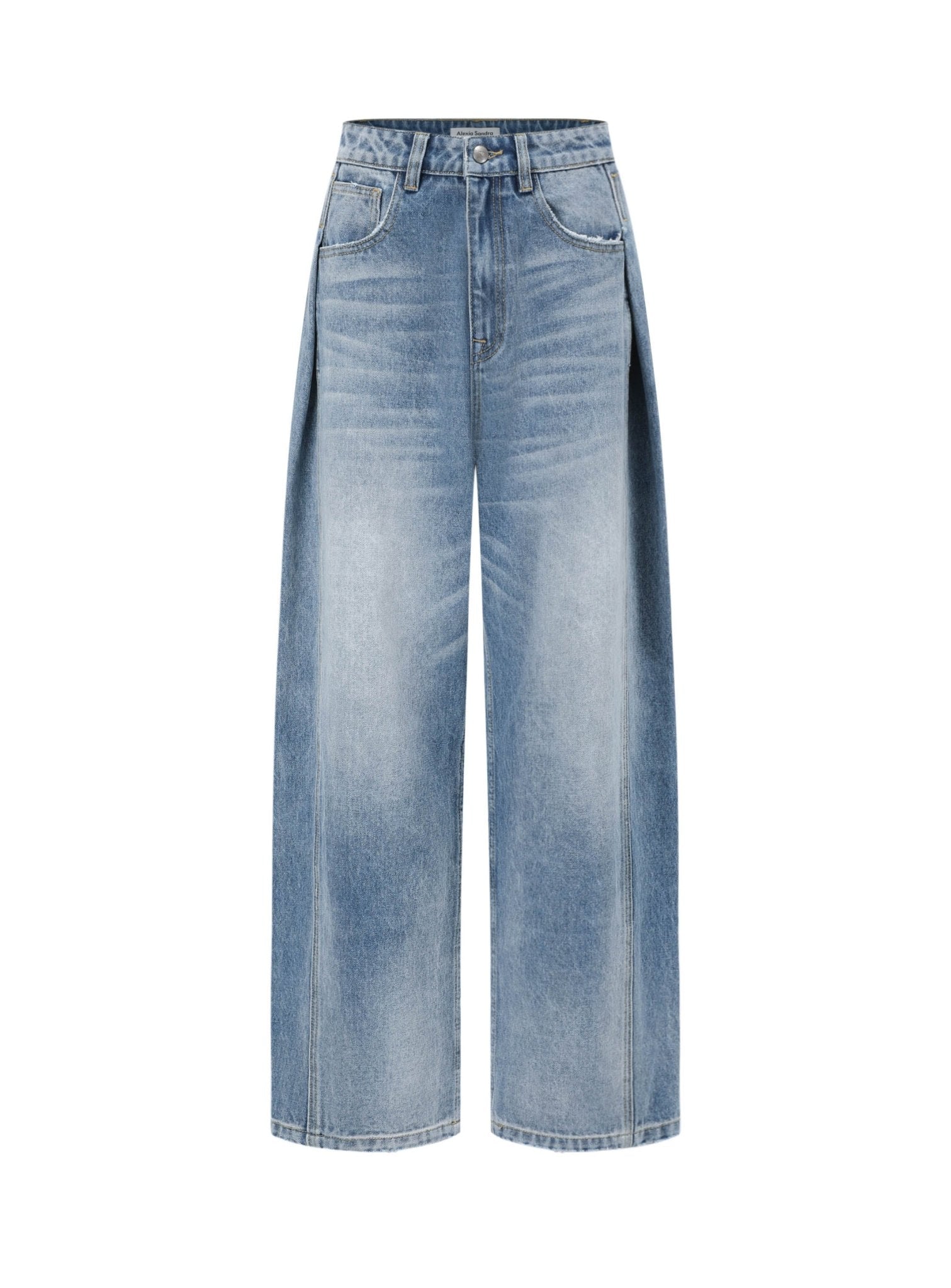 ALEXIA SANDRA Mid - Rise Boyfriend Jeans Blue | MADA IN CHINA