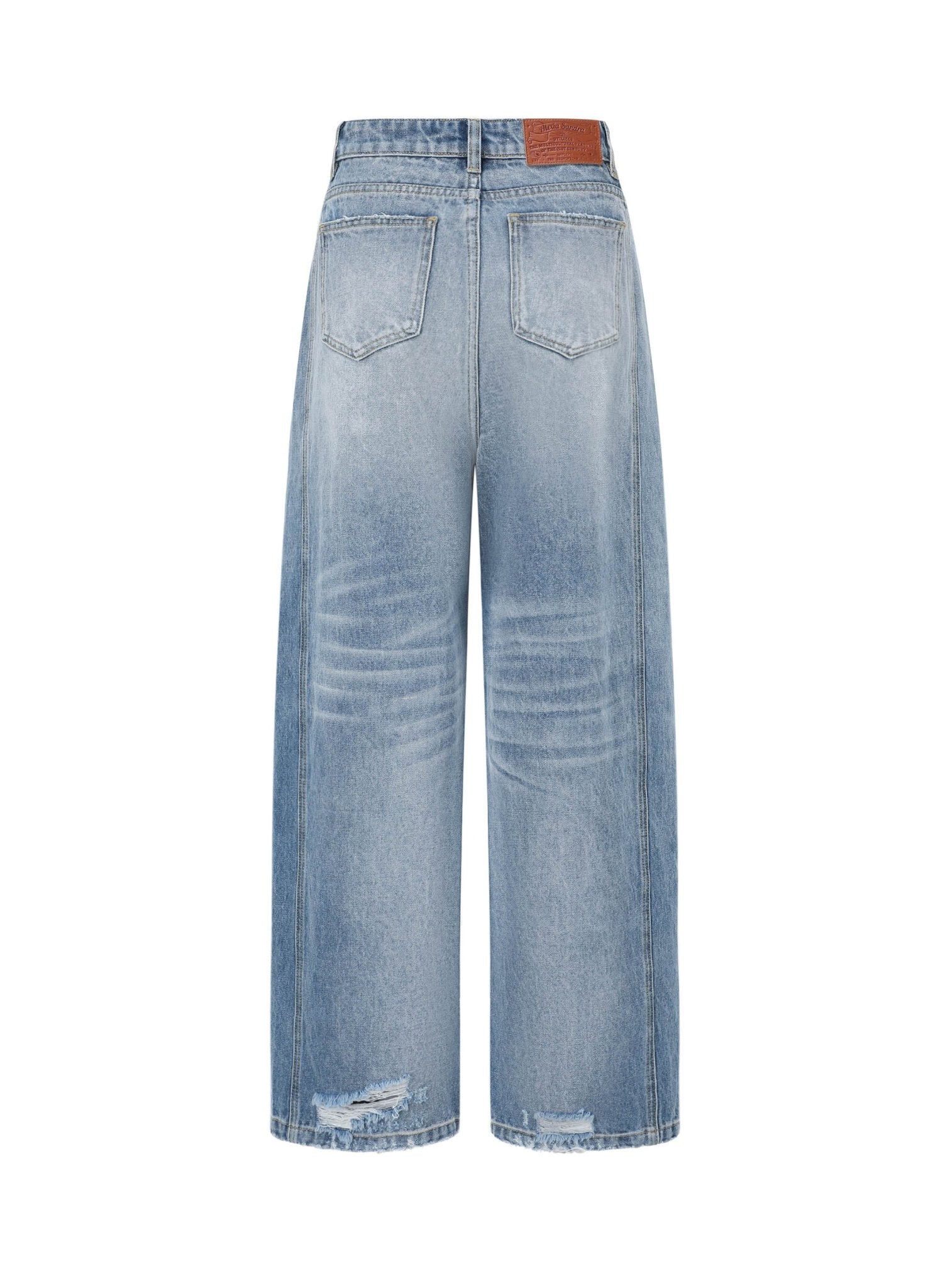 ALEXIA SANDRA Mid - Rise Boyfriend Jeans Blue | MADA IN CHINA