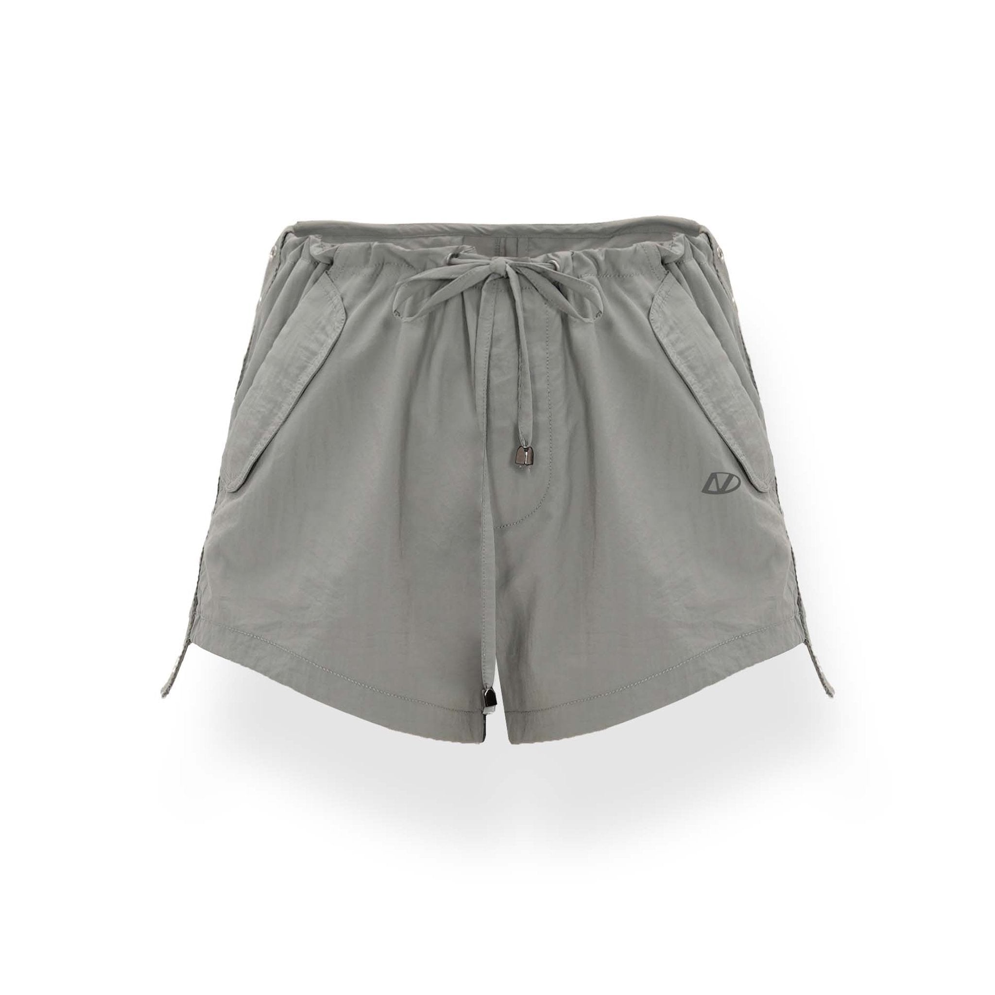 NAWS Mid - Rise Drawstring Casual Shorts Gray | MADA IN CHINA