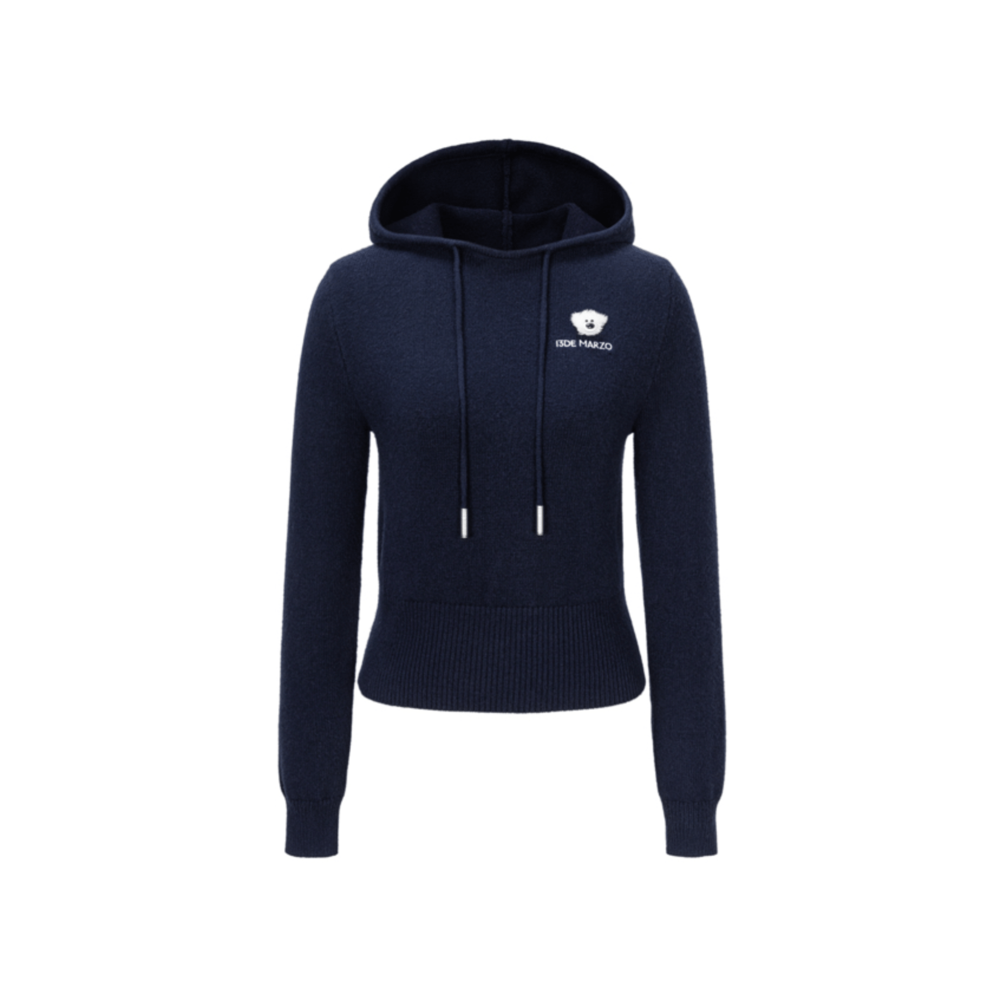 13DE MARZO Mini LOGO Tight Sweater in Navy Blue | MADAX