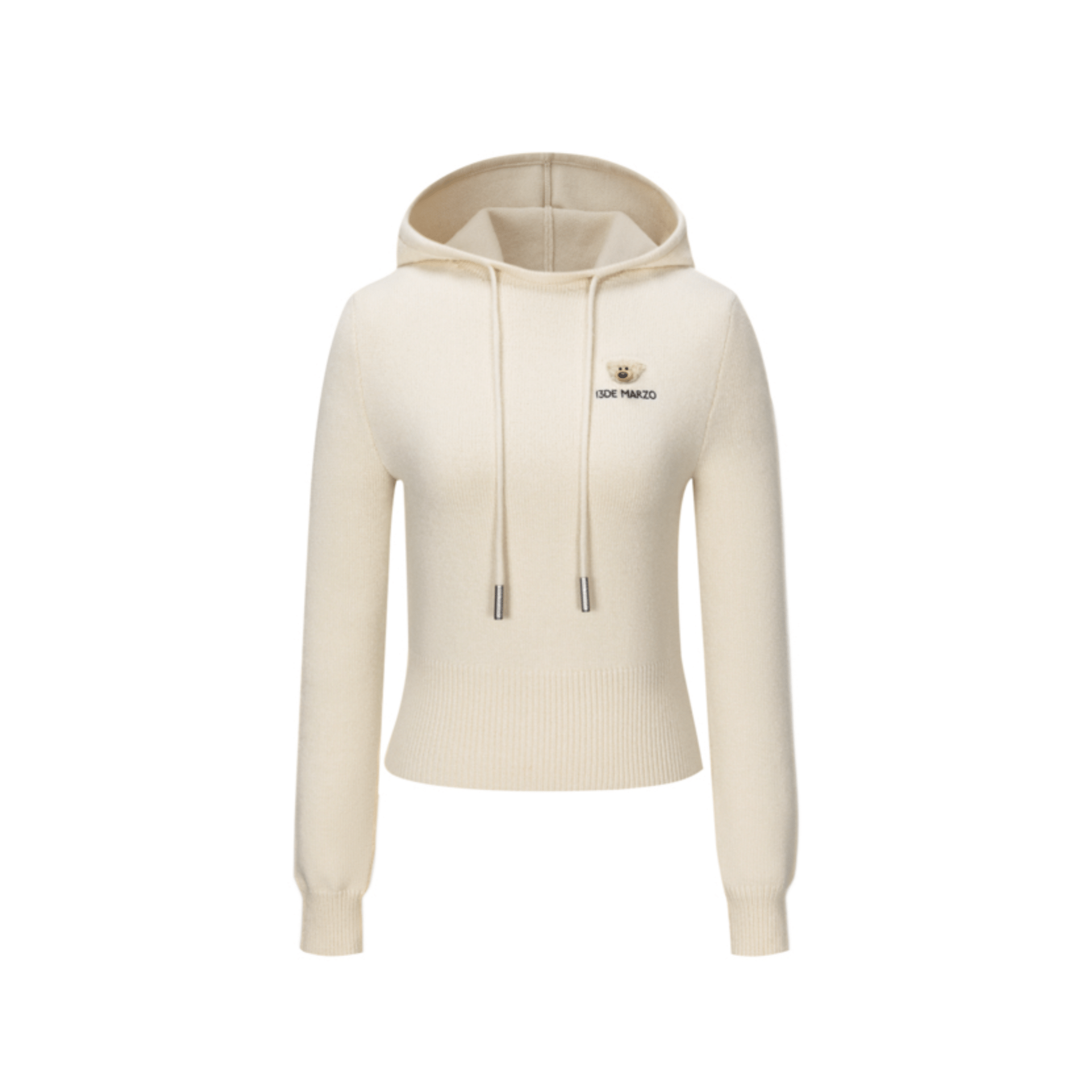 13DE MARZO Mini LOGO Tight Sweater in Off - White | MADAX