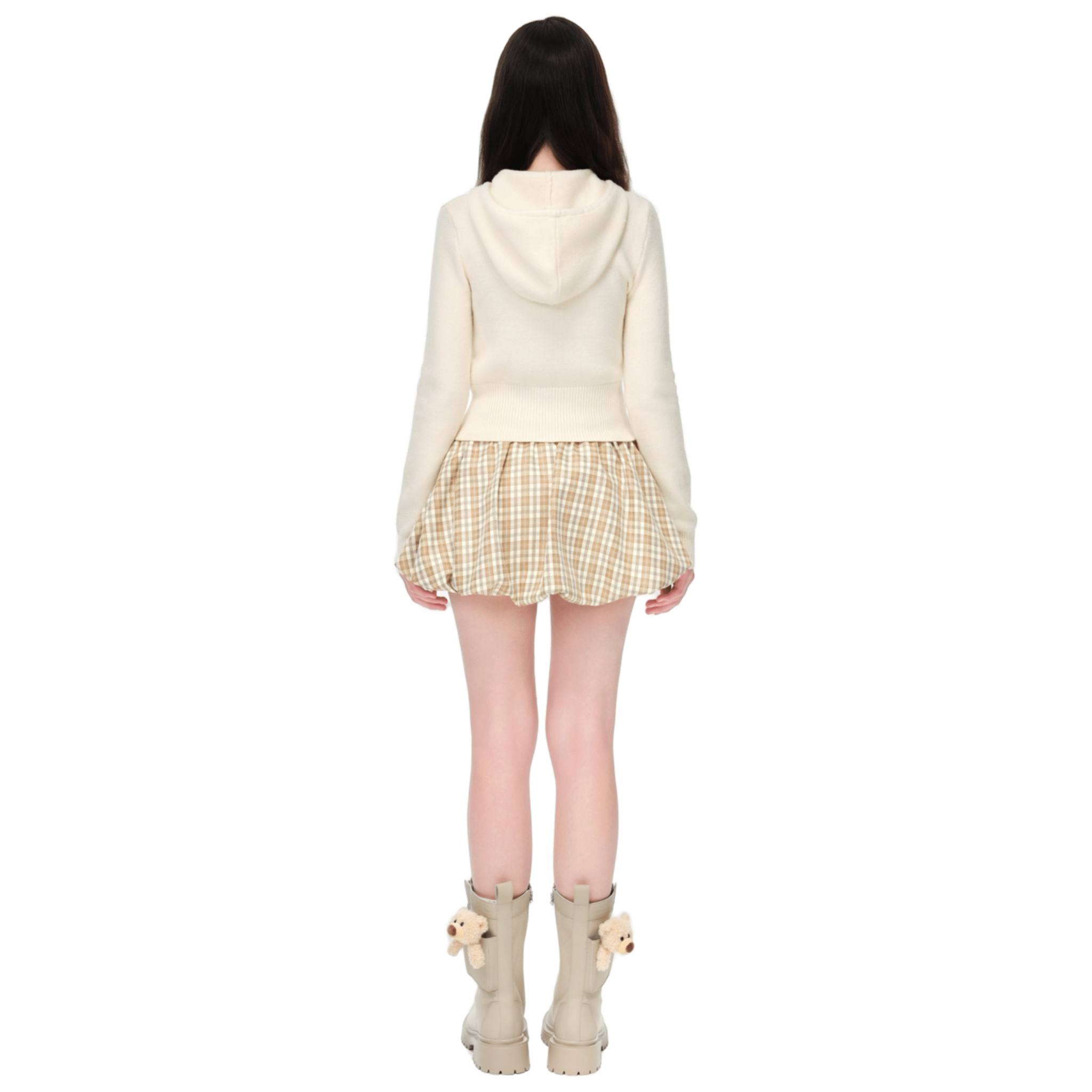 13DE MARZO Mini LOGO Tight Sweater in Off - White | MADAX