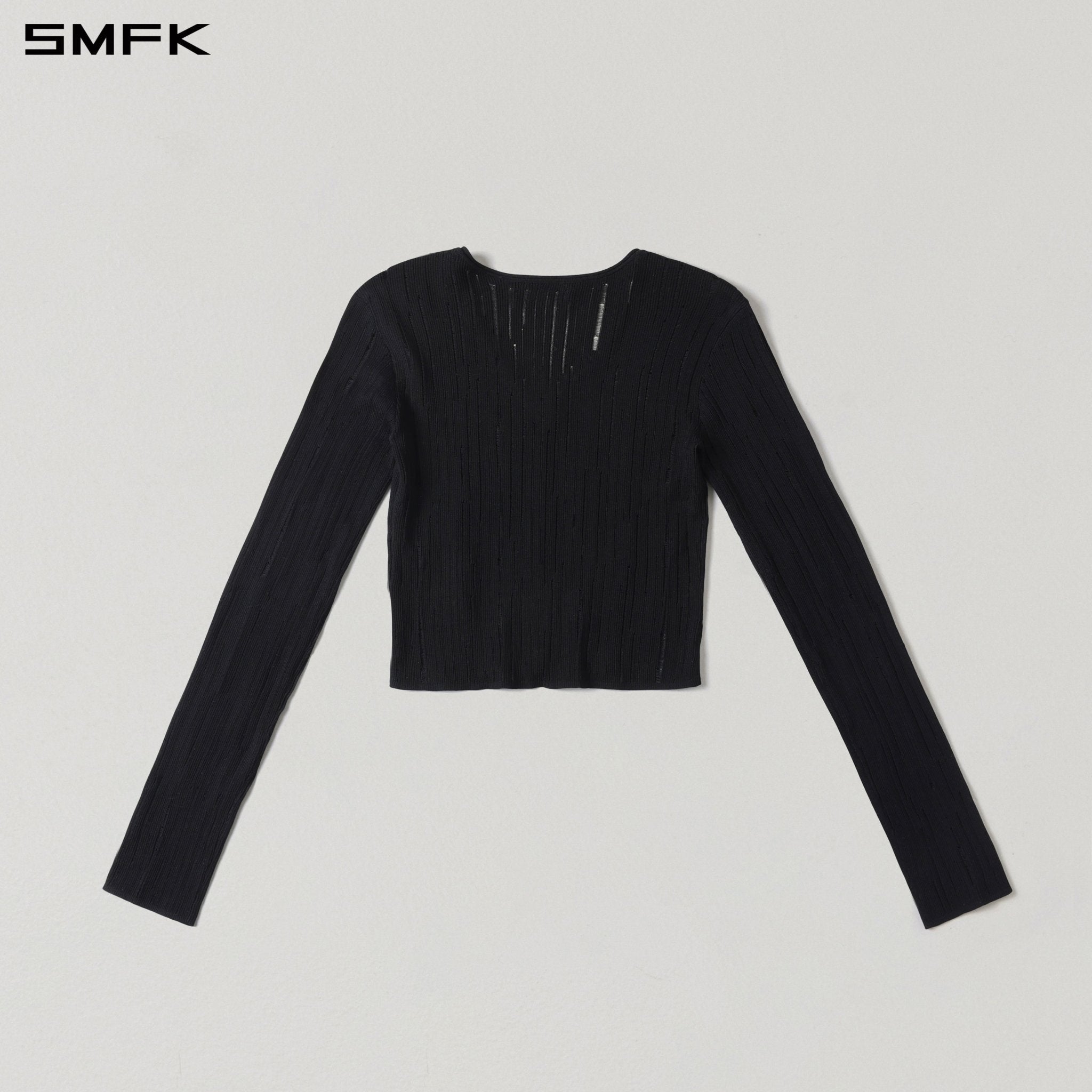 SMFK Mirage Siren Visional Knit Short Pullover in Black | MADAX