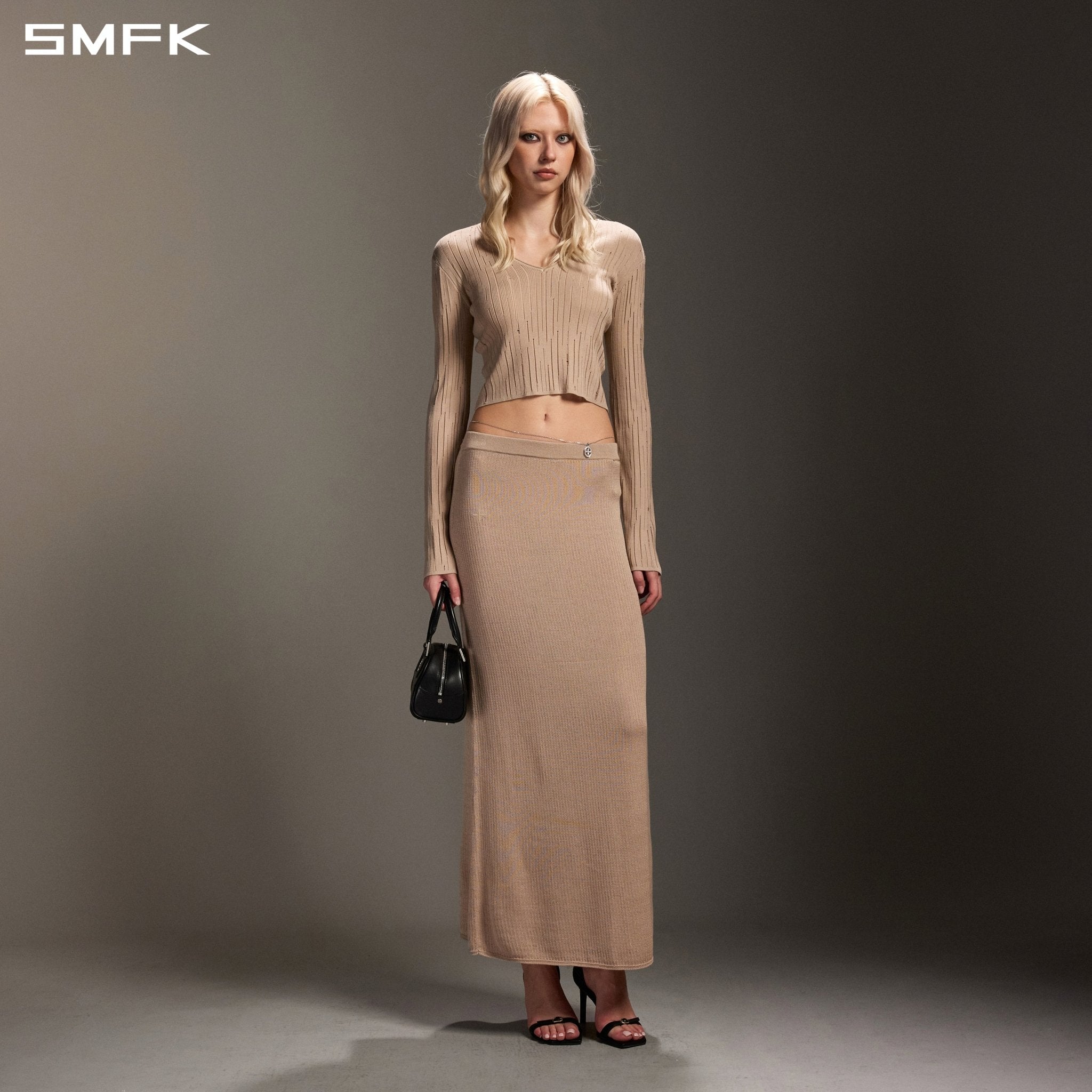 SMFK Mirage Siren Visional Knit Short Pullover in Skin Tone | MADAX