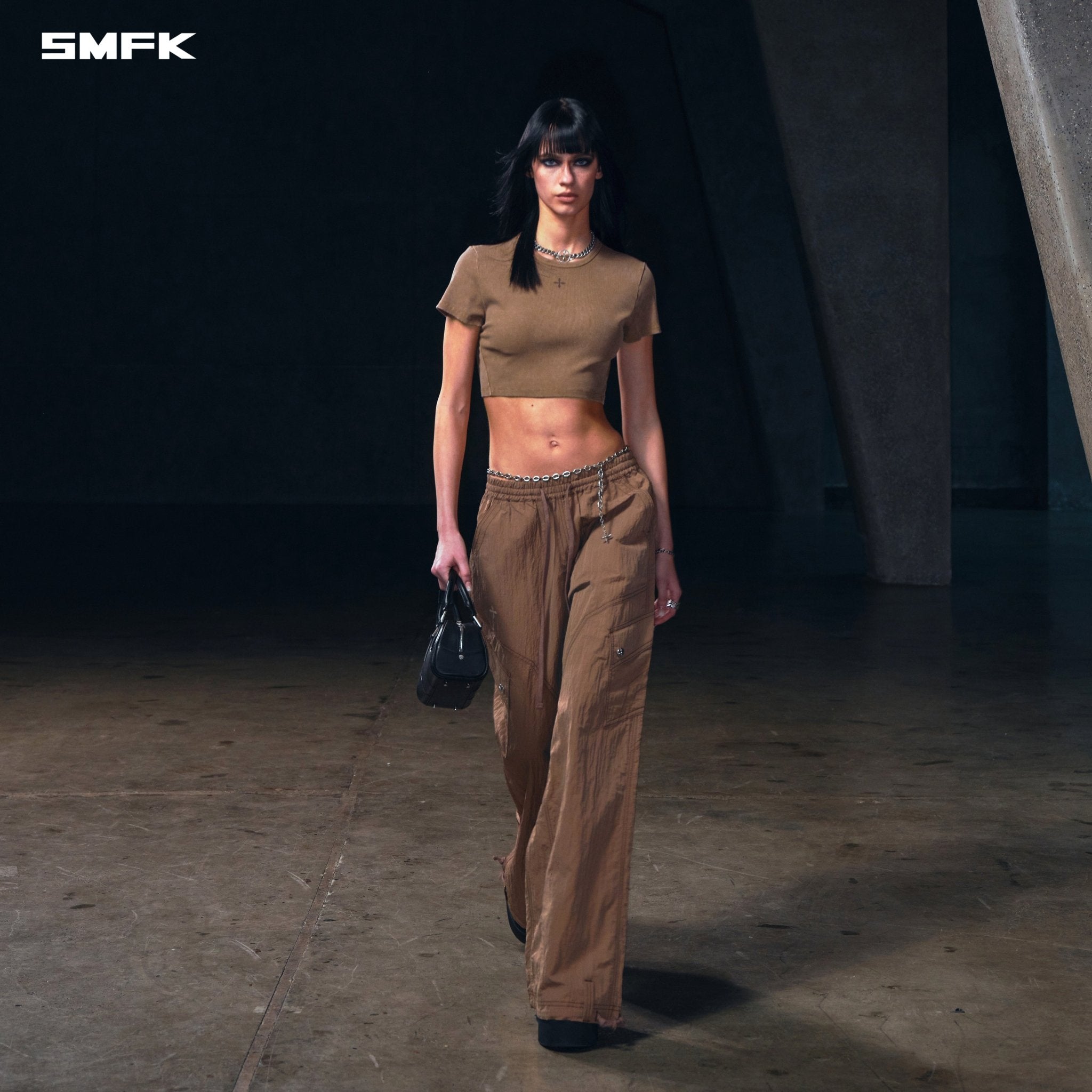 SMFK Mirage Tower Sports Pants In Shadow Brown | MADAX
