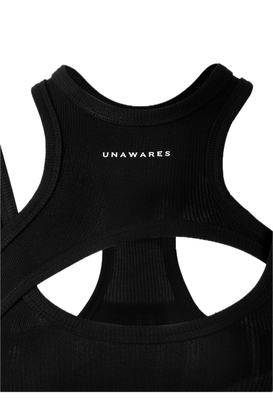 UNAWARES Misaligned Knit Vest In Black | MADAX