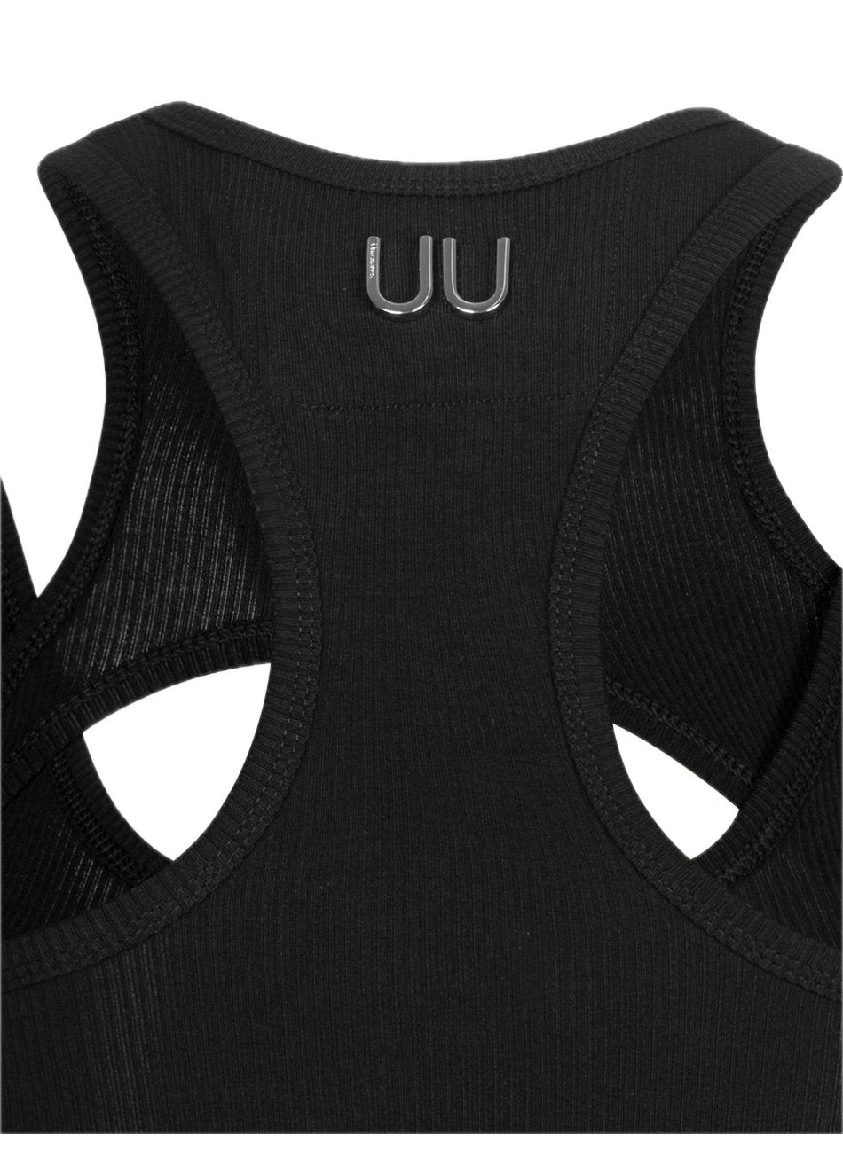 UNAWARES Misaligned Knit Vest In Black | MADAX