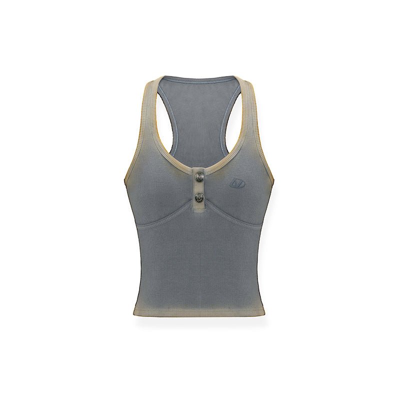 NAWS Mud - dyed Ribbed Tank Top | MADAX