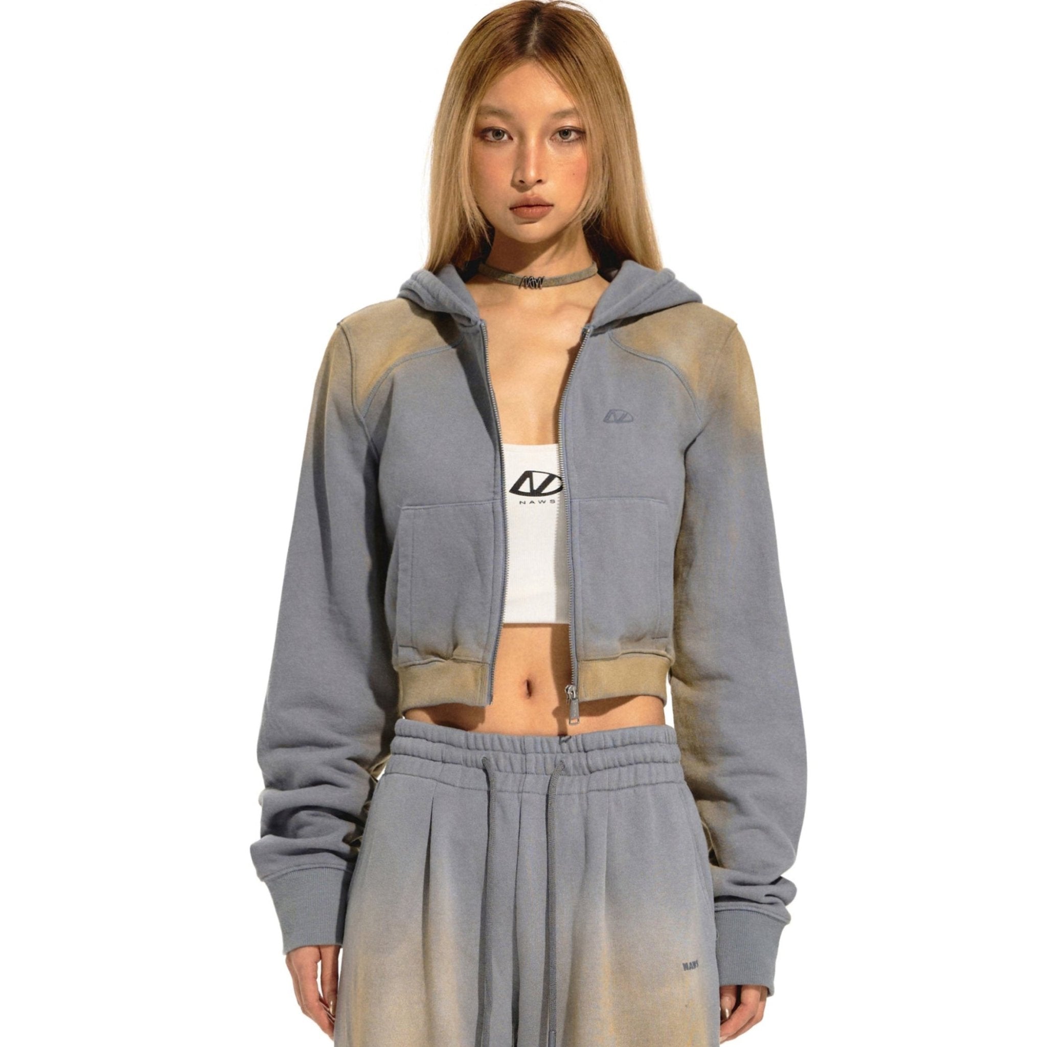 NAWS Mud - dyed Short Hoodie | MADAX