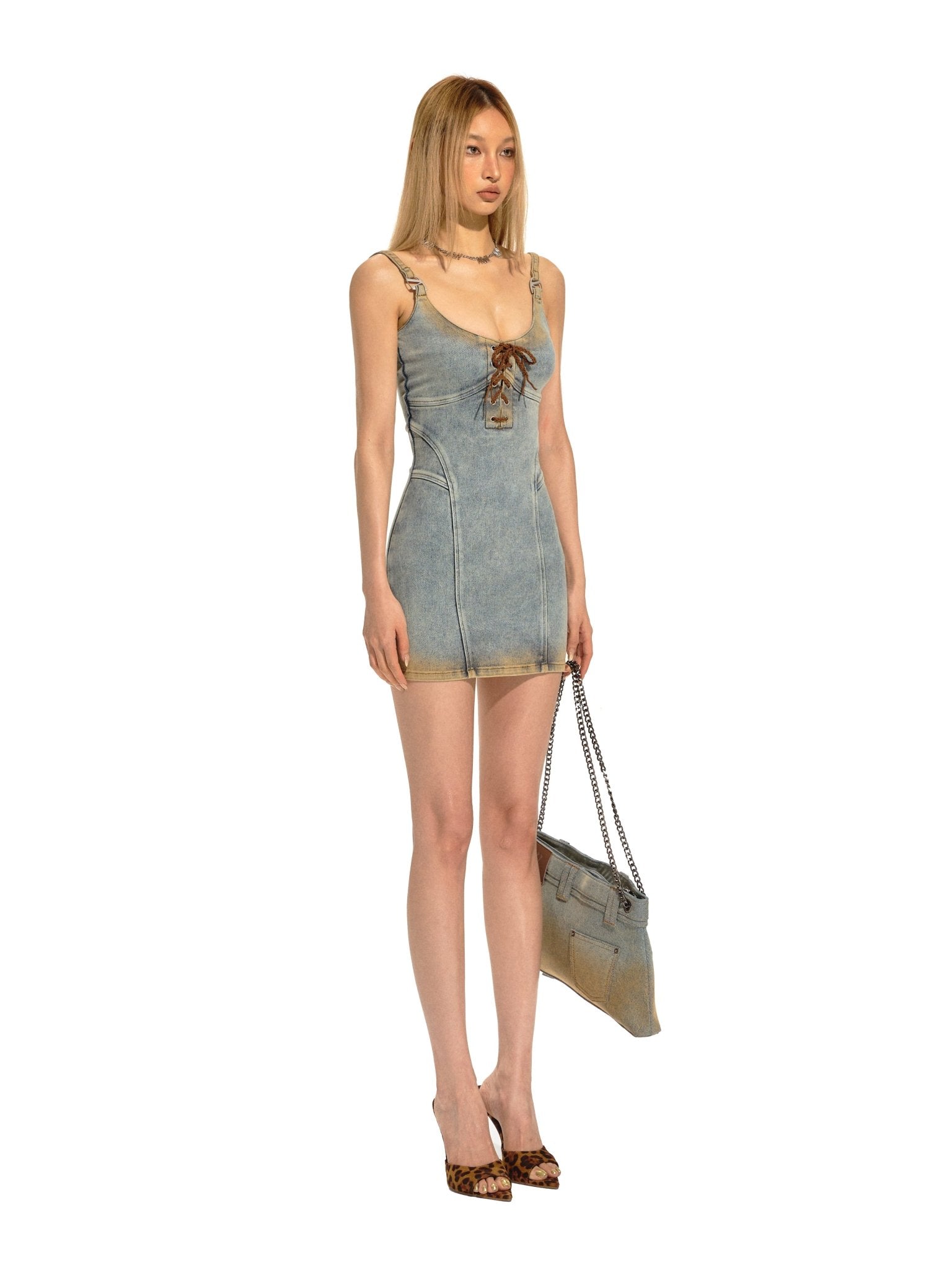 NAWS Mud Hourglass Denim Dress | MADAX