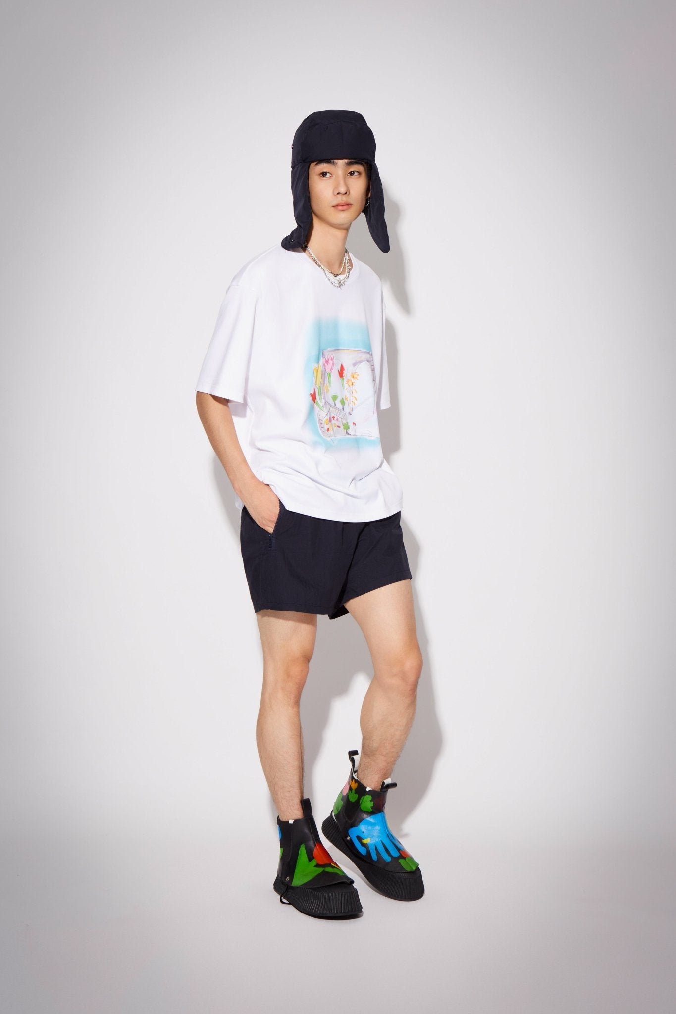 CPLUS SERIES Multi - Color Print T Shirt White | MADA IN CHINA