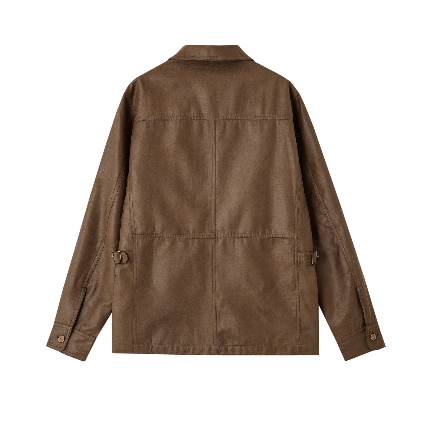 SOMESOWE Multi - pocket Casual Suede Jacket In Brown | MADAX