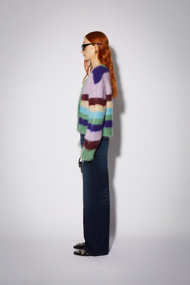 CPLUS SERIES Muti-colour Mohair Stripe Cardigan | MADA IN CHINA